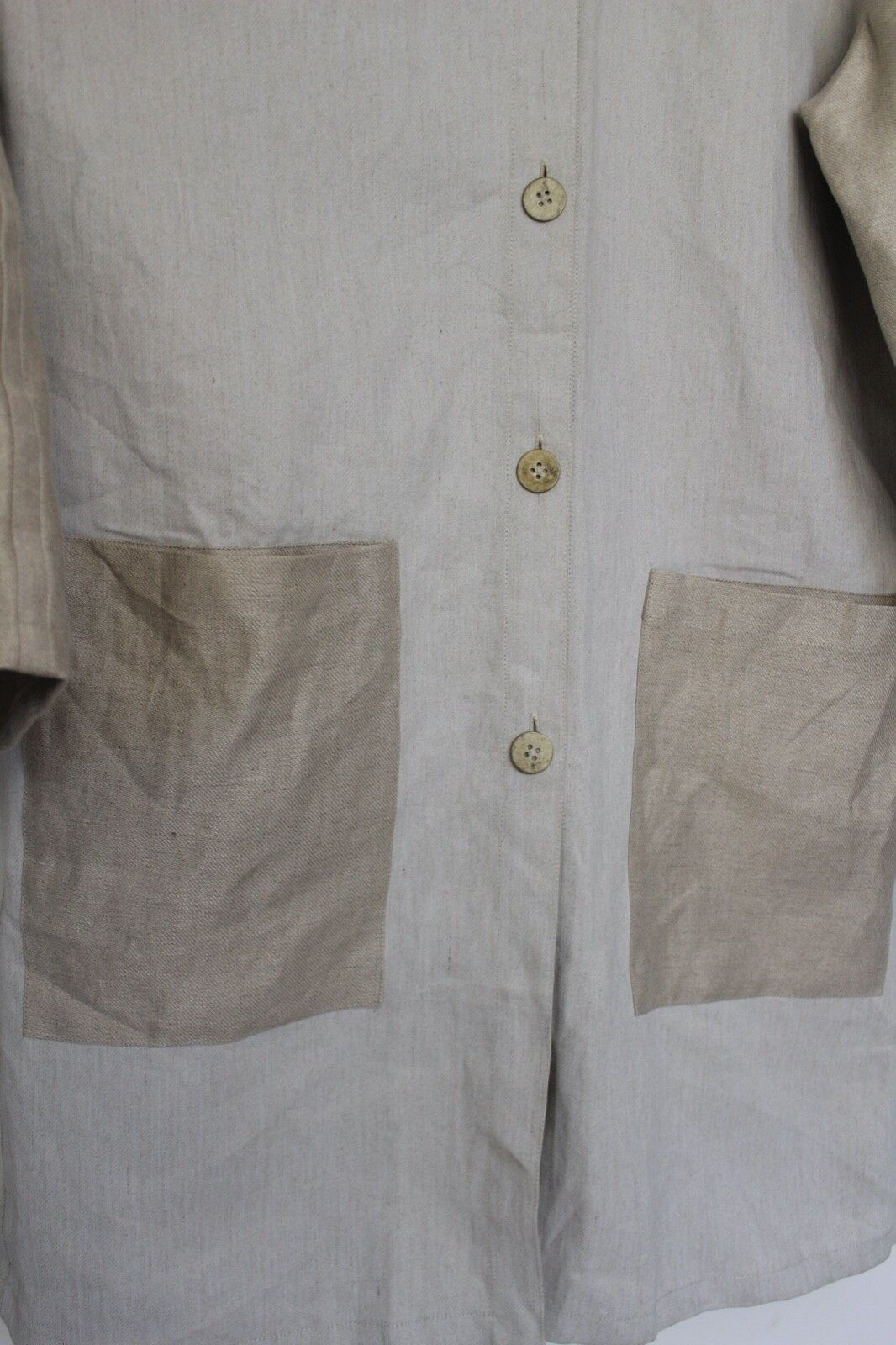 Tillmann Lauterbach Tillmann Lauterbach Designer Linen Trench Button Up Coat Size S / US 4 / IT 40 - 9 Thumbnail