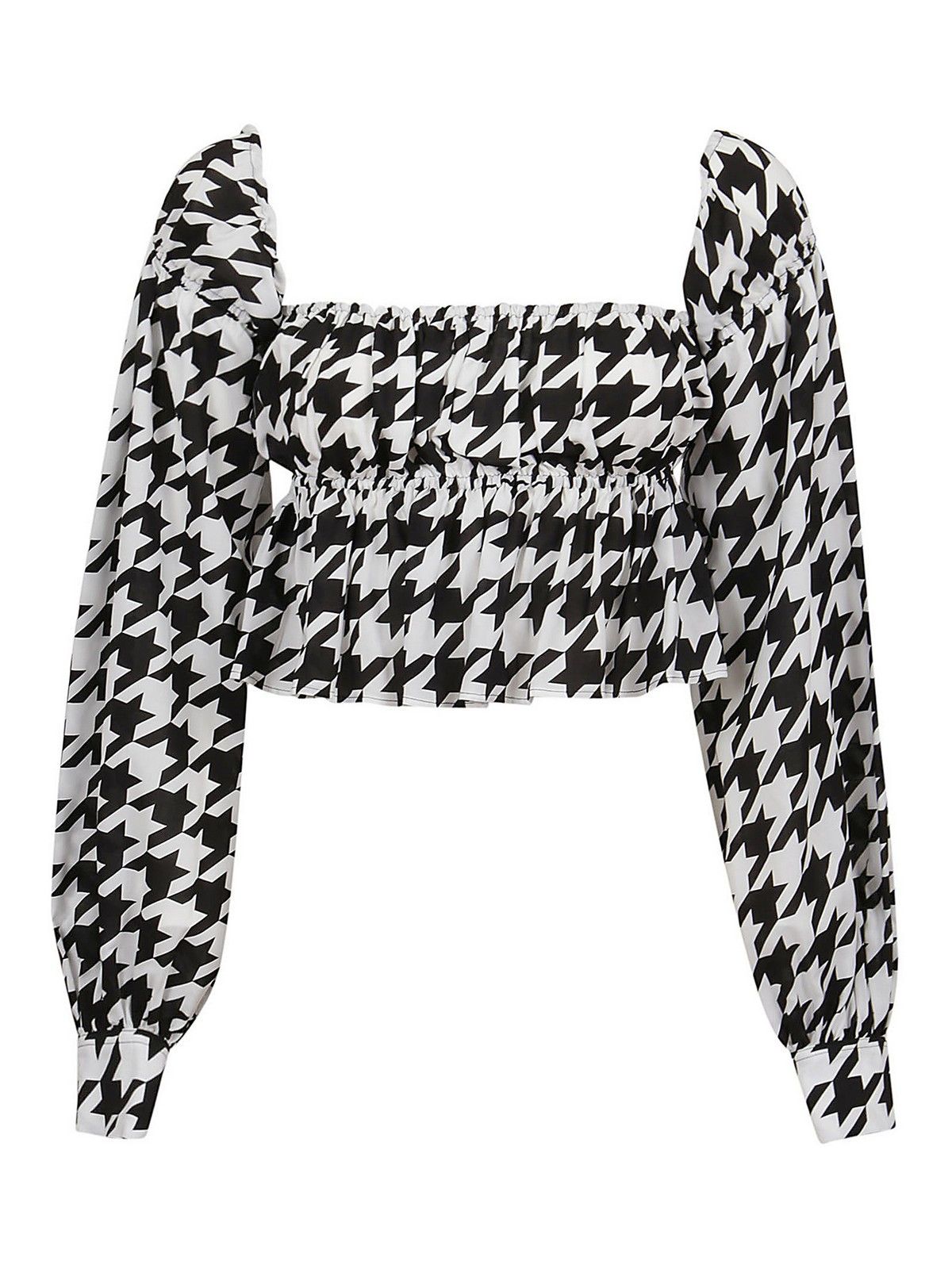 Balmain o1y0625 Crop Top in Black/White Size XS / US 0-2 / IT 36-38 - 1 Thumbnail