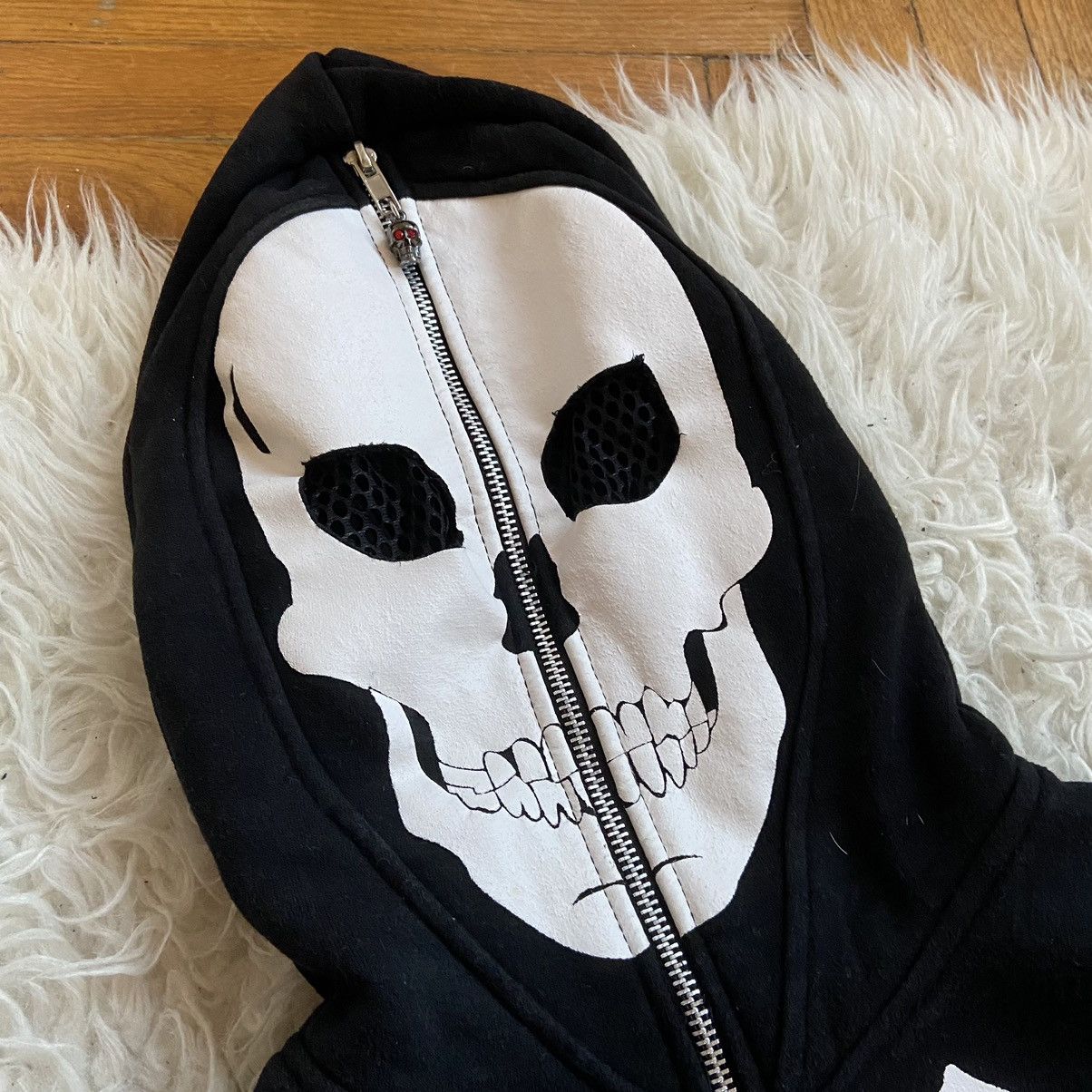 Japanese Brand 📌 Vintage Living Dead Souls Skeleton Full Zip Hoodie Size US XL / EU 56 / 4 - 5 Thumbnail