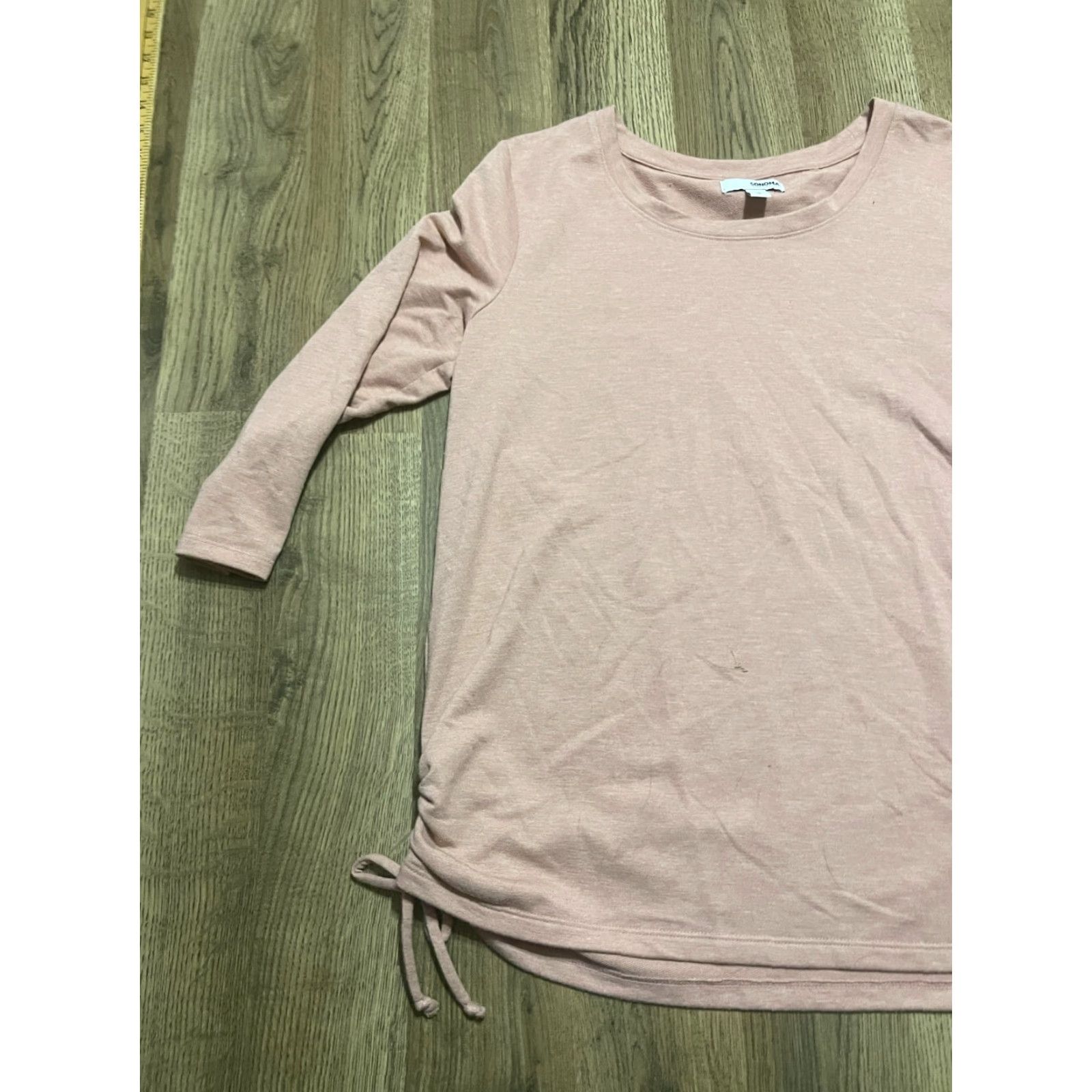 Vintage Sonoma Shirt Women's Size Small Pink Lace Up Adjustable Side T-Shirt Short Sleeve Round Neck Casual Regular Size S / US 4 / IT 40 - 3 Thumbnail
