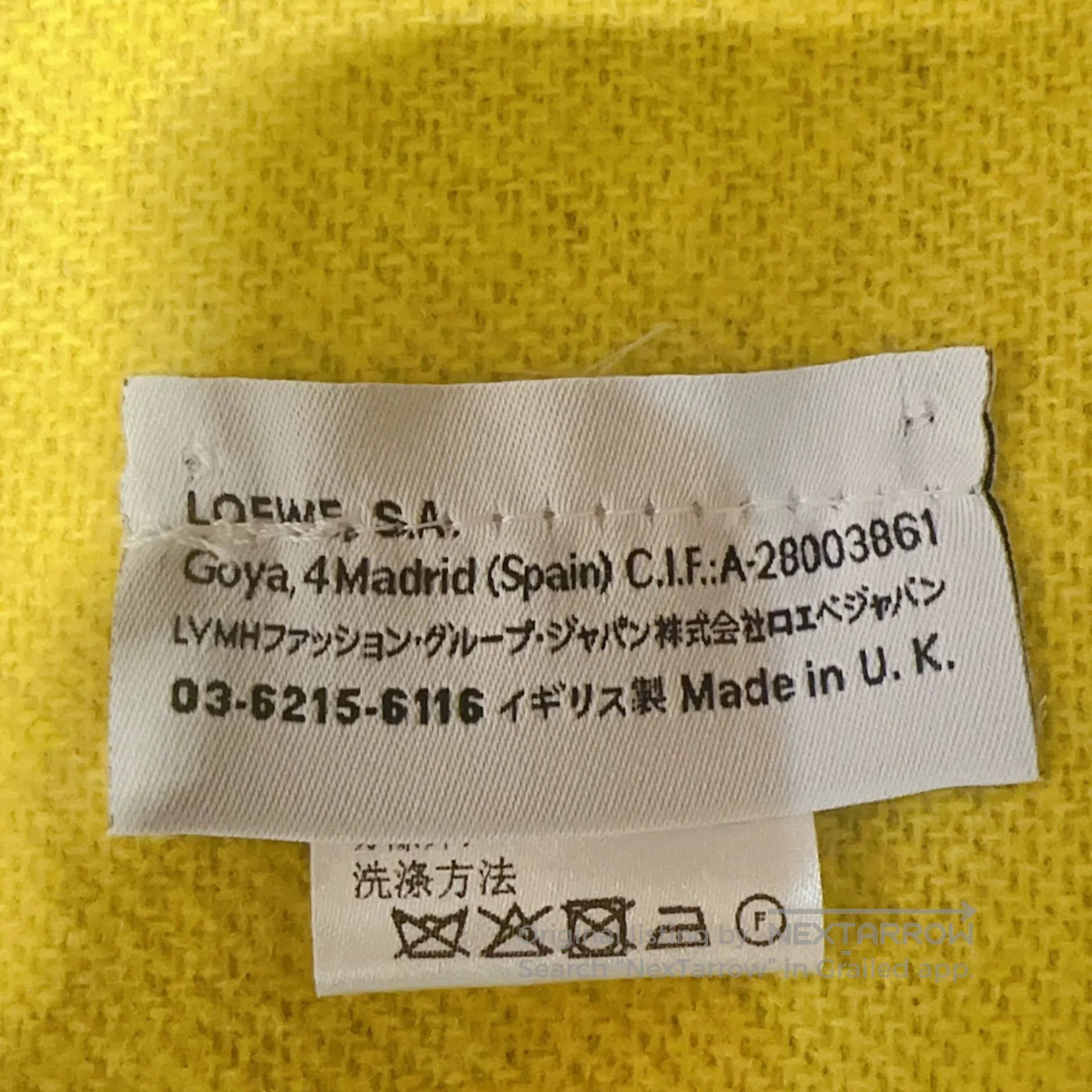 Loewe Loewe Scarf in Beige and Yellow. Size ONE SIZE - 2 Thumbnail