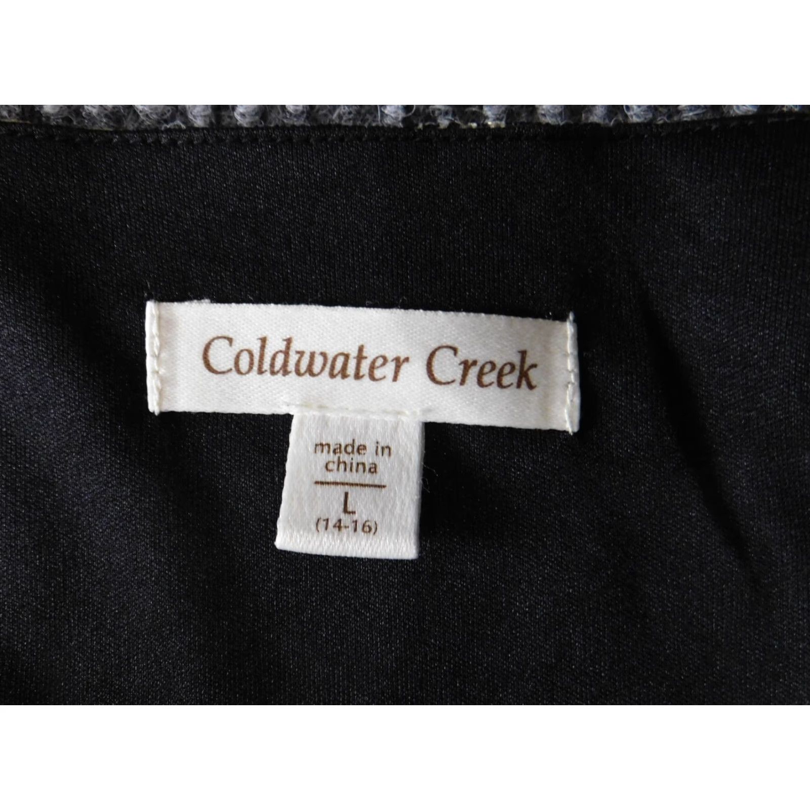 Coldwater Creek Coldwater Creek Blouse Womens Large Black Logo Designer Lined Stretch Casual Shirt Size L / US 10 / IT 46 - 4 Thumbnail