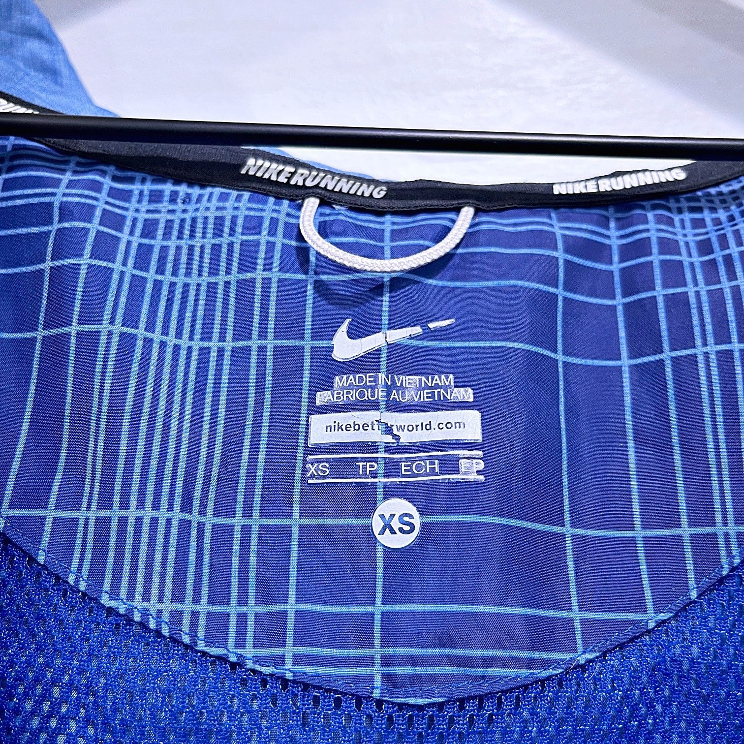 Nike Nike Phenom Vapor Plaid Running Jacket Blue Hooded Womens XS Size XS / US 0-2 / IT 36-38 - 5 Thumbnail
