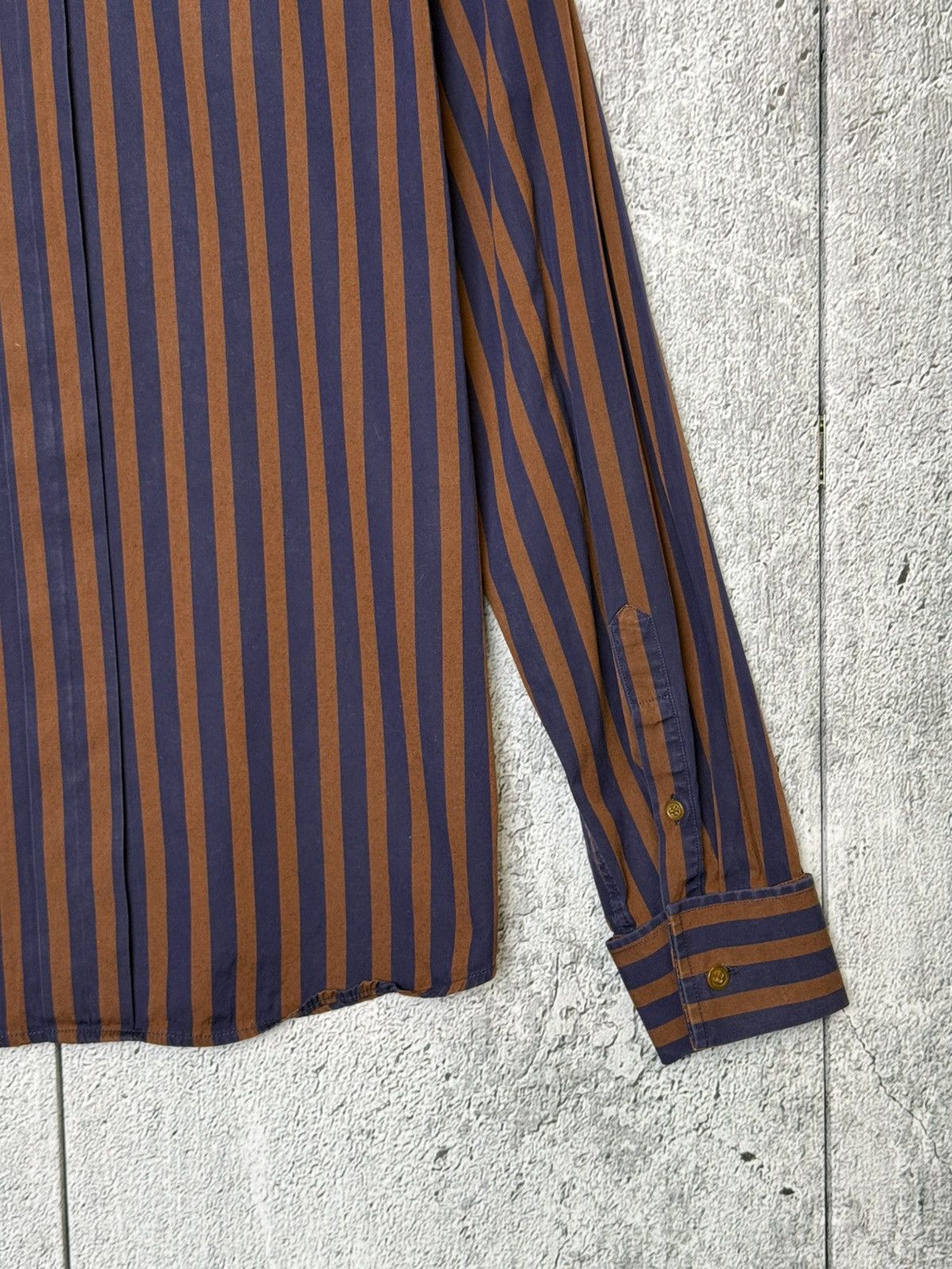 Vivienne Westwood Vivienne Westwood Striped Button Shirt Orb Logo Long Sleeve Size US XL / EU 56 / 4 - 15 Thumbnail