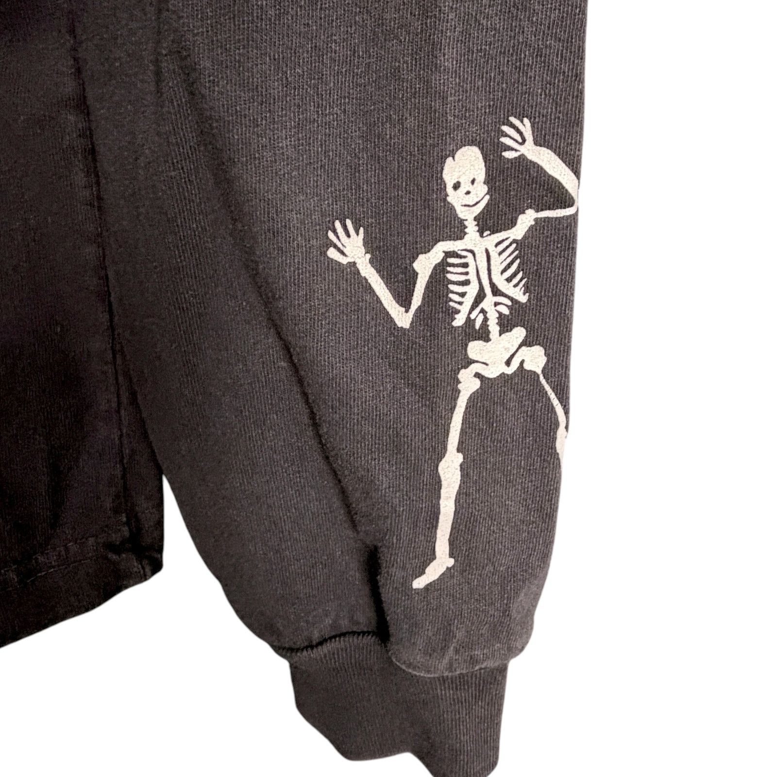 DEERDANA Deerdana Dancing Skeletons Men's S Faded Black L/S T Shirt Size US S / EU 44-46 / 1 - 6 Thumbnail