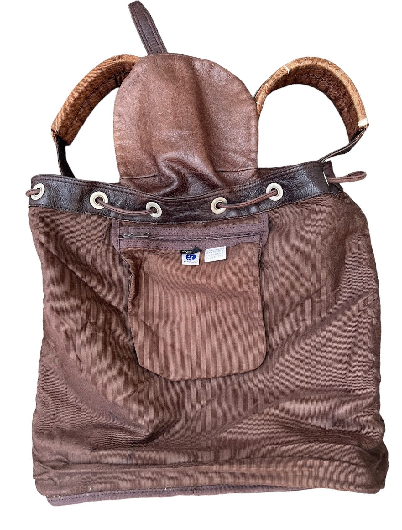 Leather Vintage Porter Tokyo Distressed Patina Leather Backpack Bag Size ONE SIZE - 21 Thumbnail