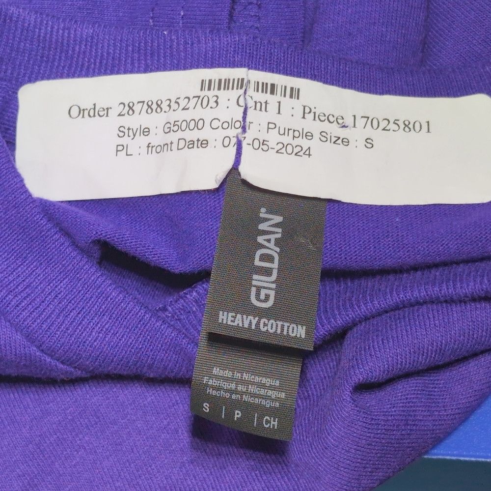 Gildan Gildan Bon Bon Vivant S Third Ear Purple Graphic T-Shirt Size US S / EU 44-46 / 1 - 5 Thumbnail