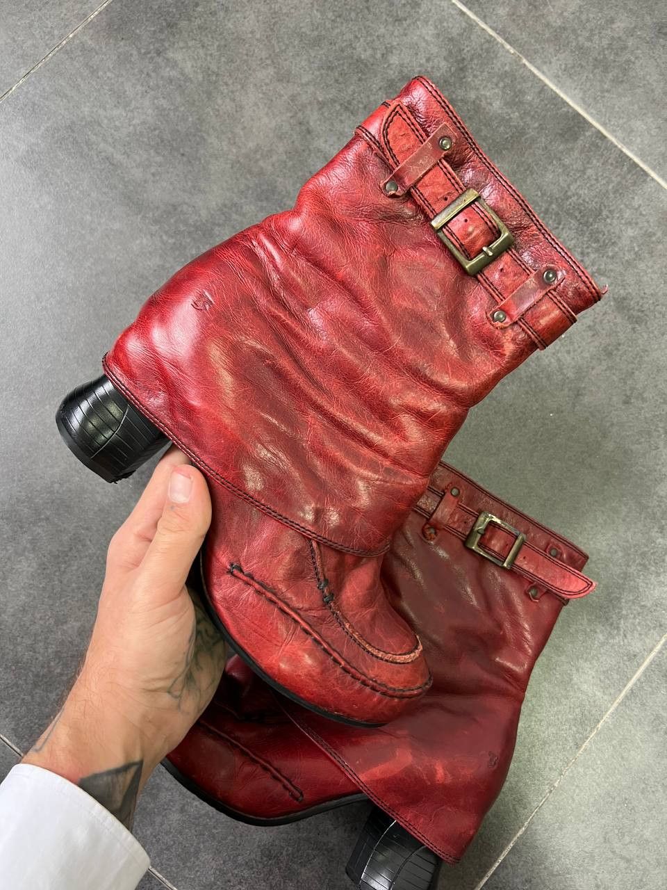 Japanese Brand A.S.98 Rick Owens style avant Garde ankle boots Size US 10 / IT 40 - 5 Thumbnail