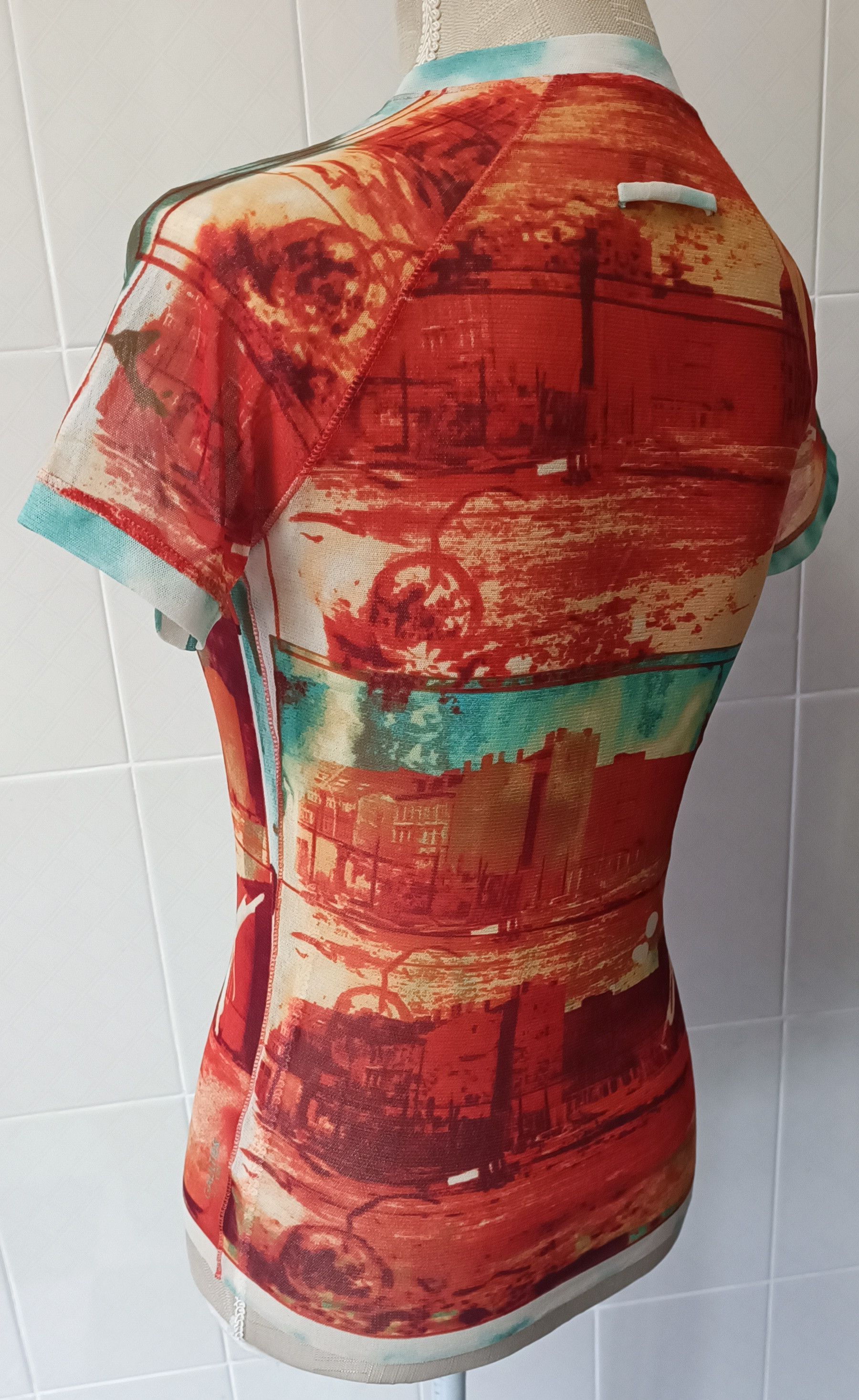 Jean Paul Gaultier 2000's - Nylon mesh city top Size US XS / EU 42 / 0 - 20 Thumbnail
