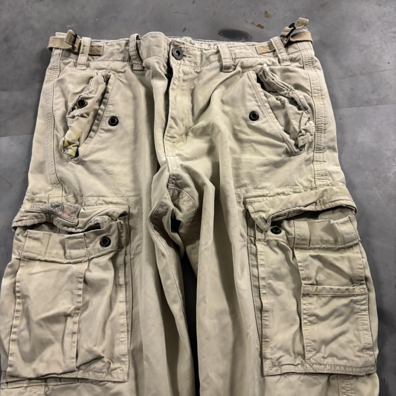 Vintage Crazy Vintage Y2K/2000s Light Cream Streetwear Skater Cargo Pants! 32x30 Size US 32 / EU 48 - 5 Thumbnail