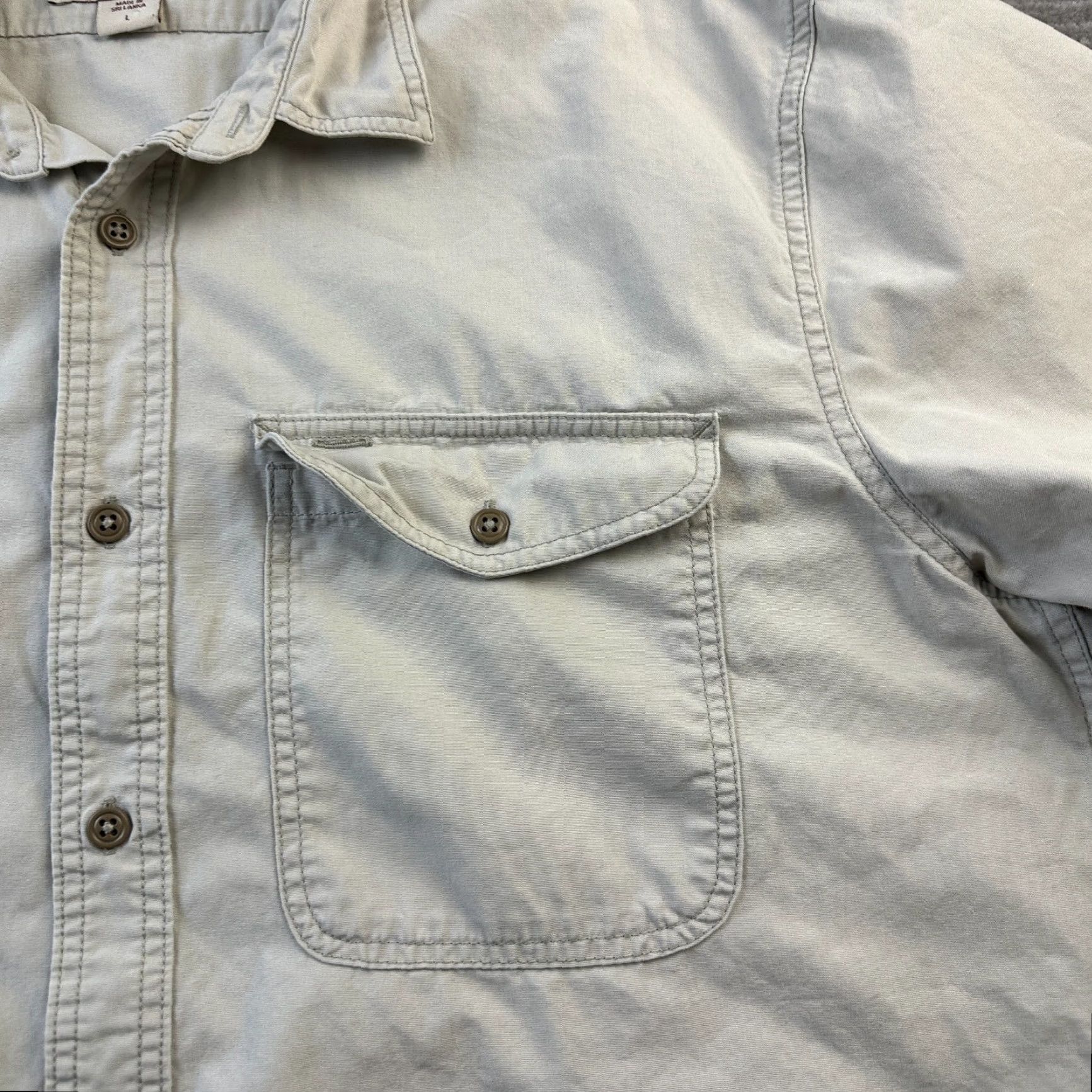 Polo Ralph Lauren VINTAGE CC Filson Shirt Mens Large Beige Tan Safari Utility Outdoors Size US XXL / EU 58 / 5 - 4 Thumbnail