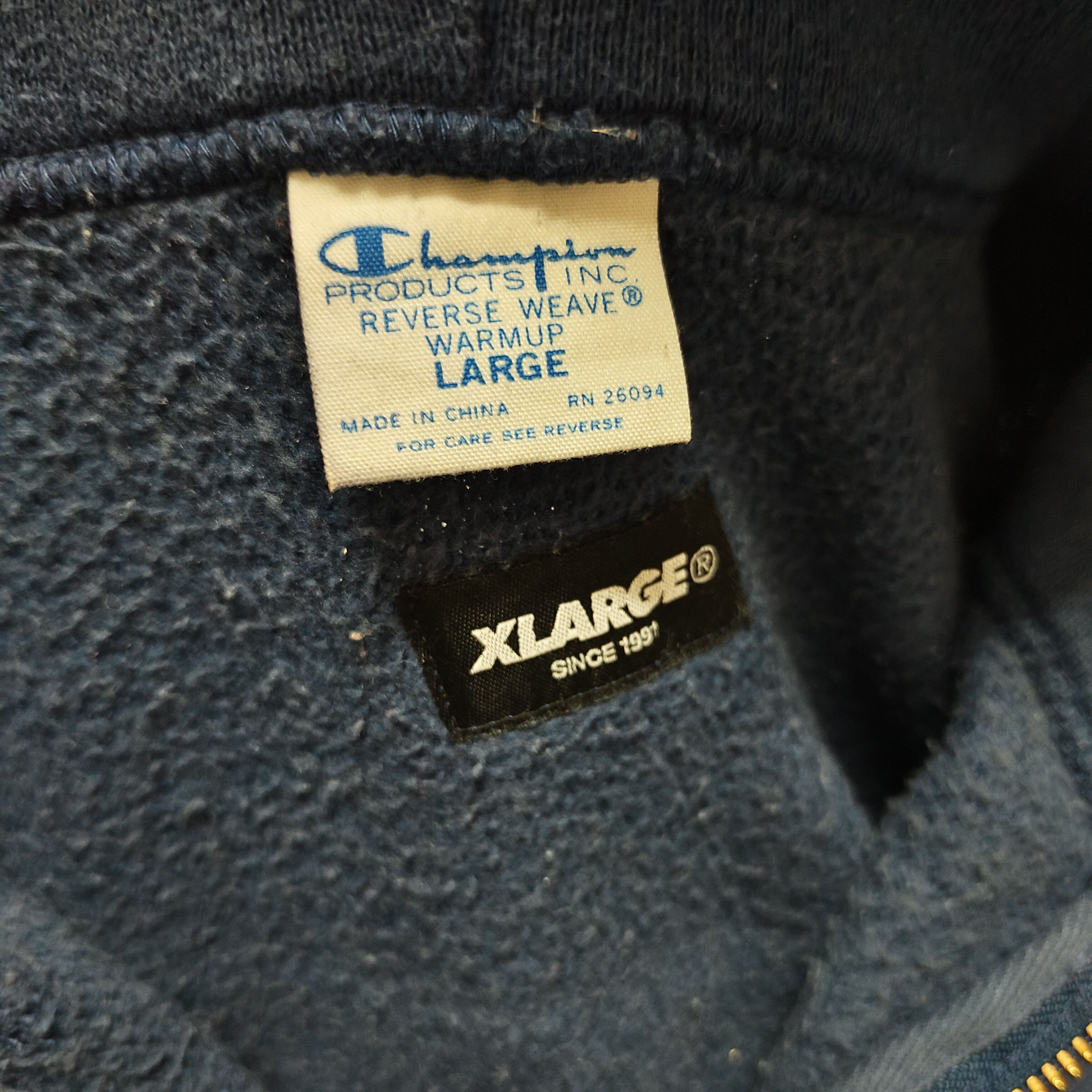 Champion × X-LARGE 90s X LARGE X CHAMPION Distressed Hoodie Size US L / EU 52-54 / 3 - 7 Thumbnail