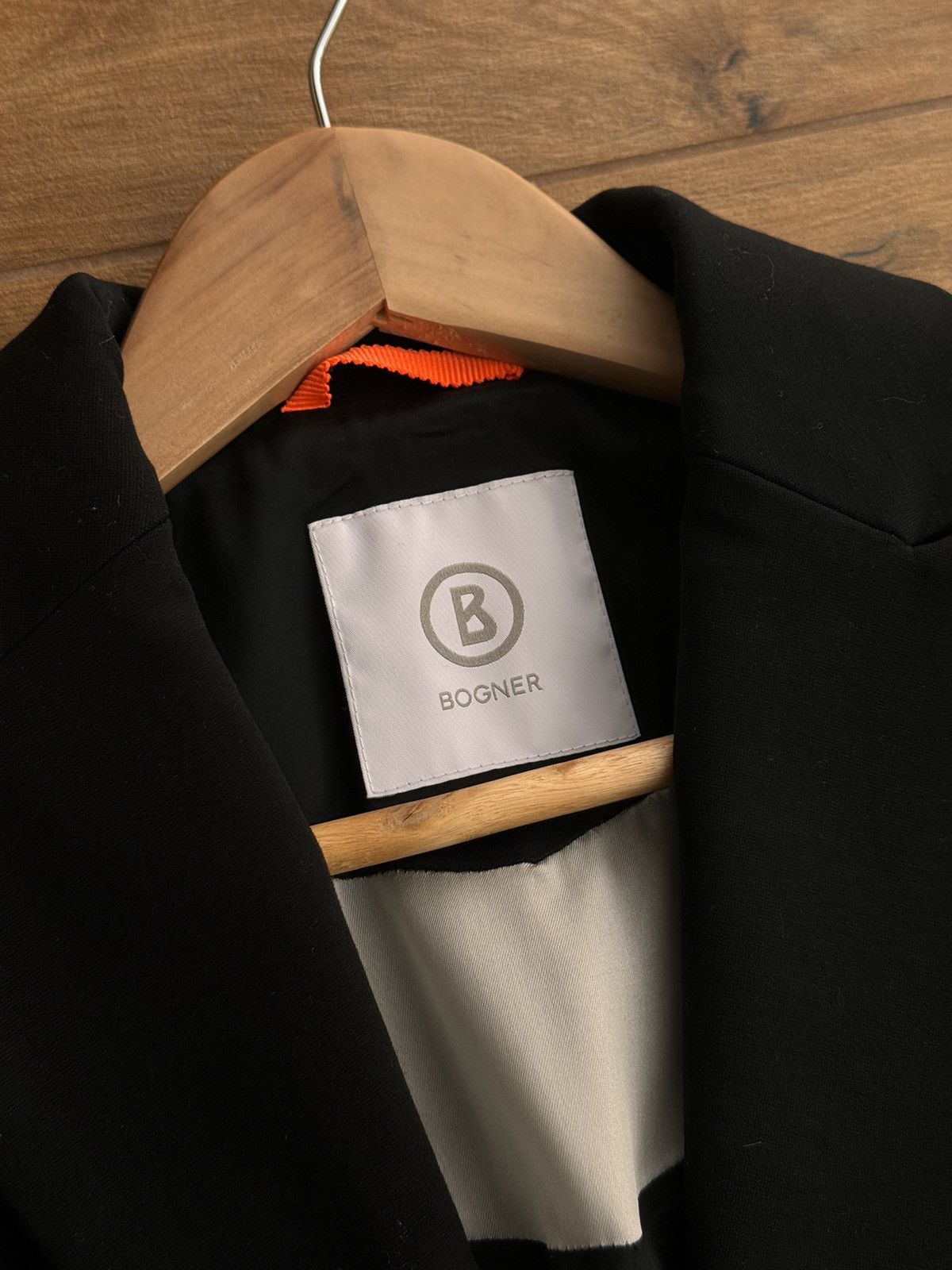 Bogner × Vintage Vintage Bogner Luxury Belted Viscose Black Blazer Jacket Size S / US 4 / IT 40 - 6 Thumbnail