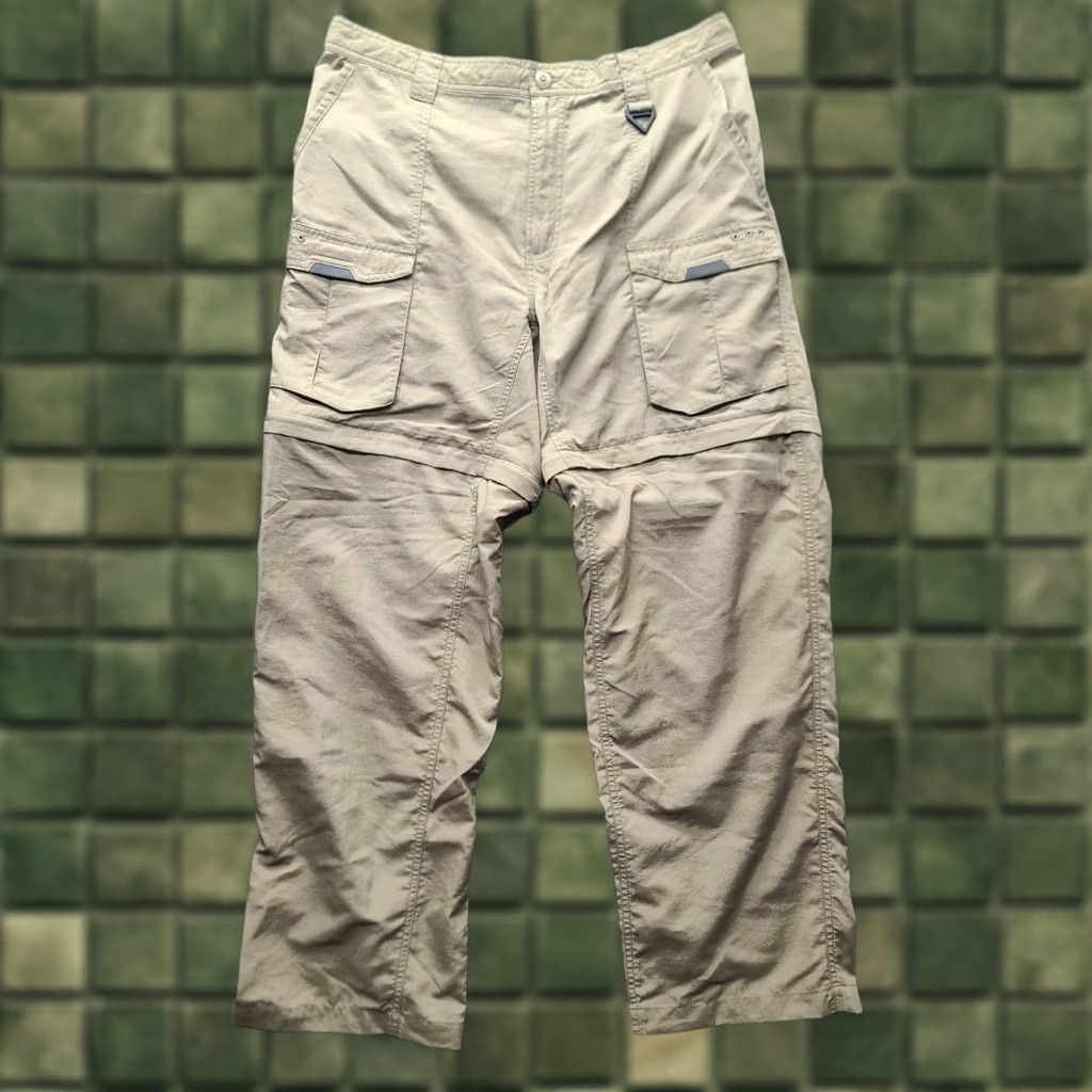Vintage VINTAGE Columb ia PFG Cargo Pants Mens L Convertible Hiking Outdoors Fishing Beige Size US 33 - 1 Thumbnail