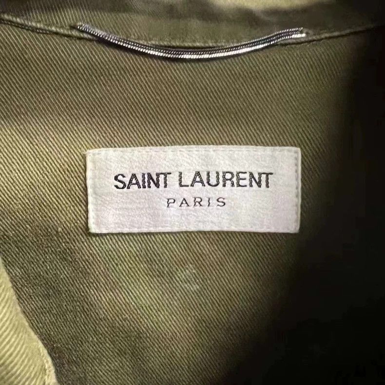 Yves Saint Laurent saint laurent Army green shark glitter scale print logo lap Size US S / EU 44-46 / 1 - 2 Thumbnail