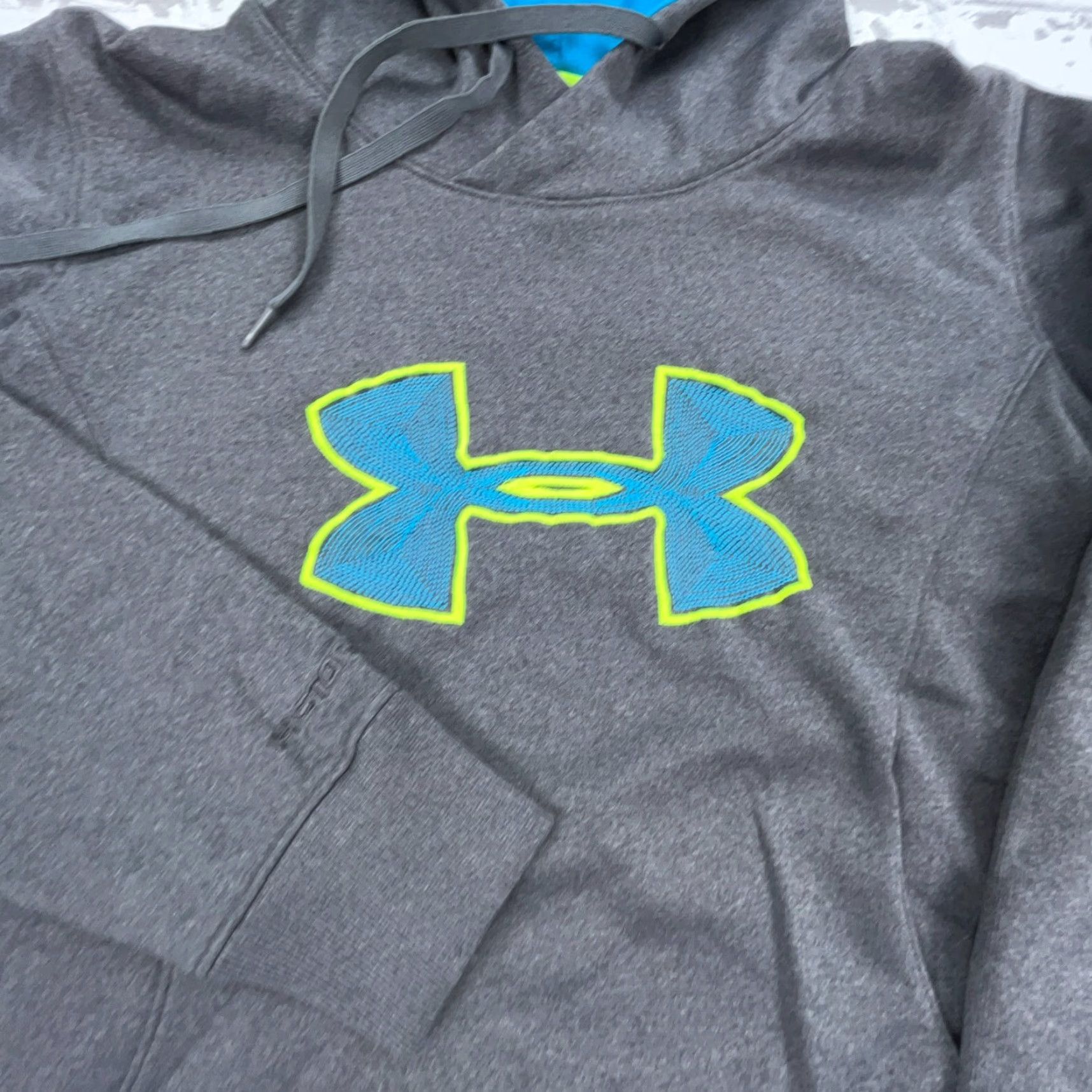 Under Armour Under Armour Hoodie Womens Medium Gray Blue Sweatshirt Storm Semi Fitted U Size M / US 6-8 / IT 42-44 - 3 Thumbnail