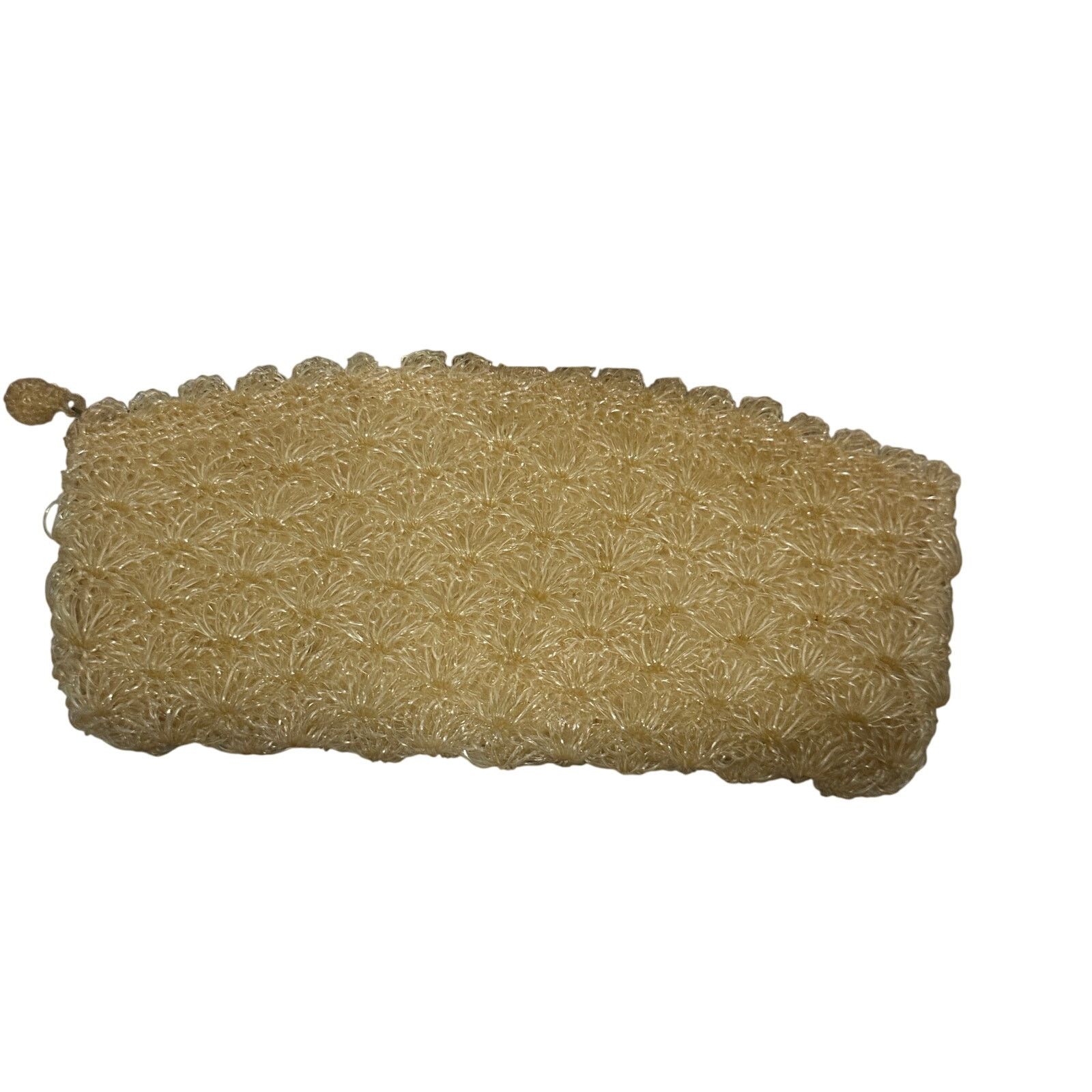 Vintage Vintage 40s Antique Champagne Cream Crochet Lucite Clutch Size ONE SIZE - 5 Thumbnail
