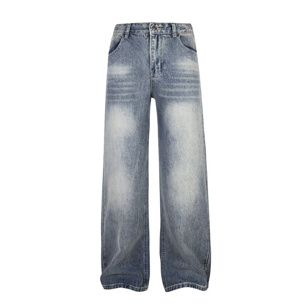 Japanese Brand Men's punk street gradient washed straight jeans y2k Size US 32 / EU 48 - 1 Thumbnail