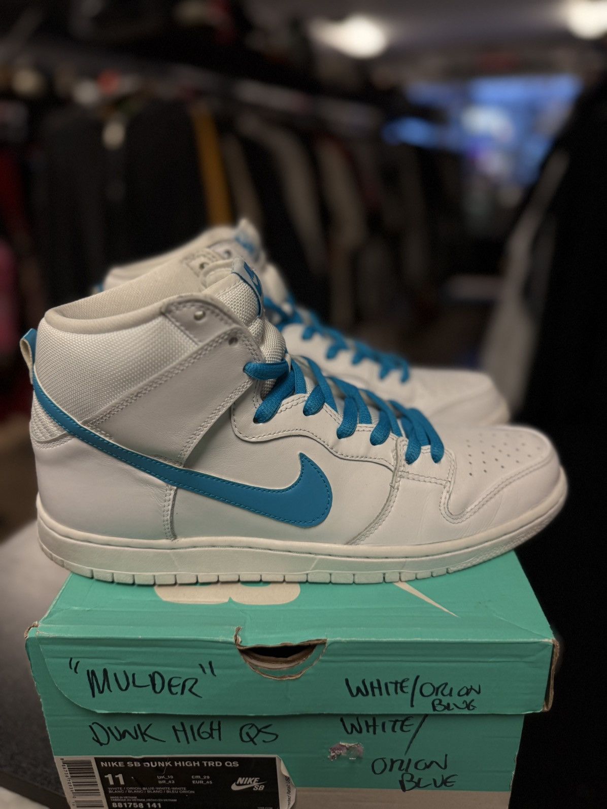 Nike Dunk High Top Blue Mulder Size 11 High Top Size US 11 / EU 44 - 12 Thumbnail