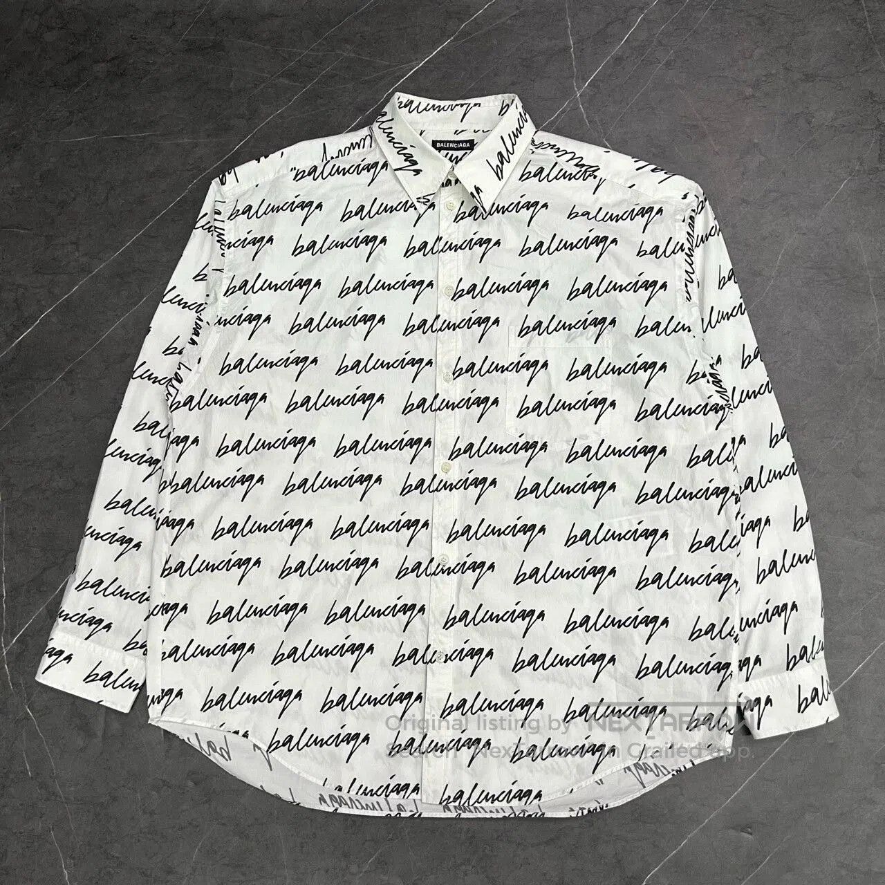 Balenciaga Balenciaga Graffiti Logo Print Shirt. Size US S / EU 44-46 / 1 - 1 Thumbnail