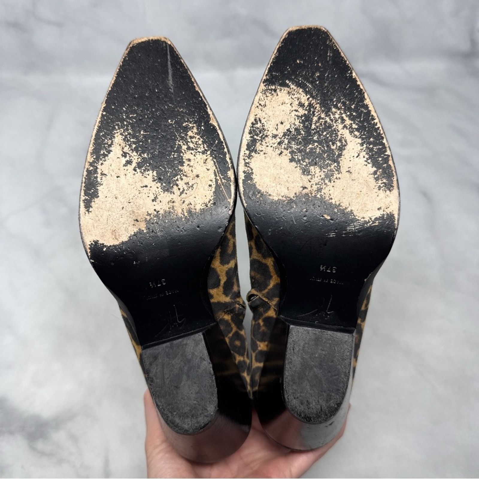 Giuseppe Zanotti Giuseppe Zanotti Leopard Suede Snakeskin Leather Ankle Boots Size US 7.5 / IT 37.5 - 10 Thumbnail