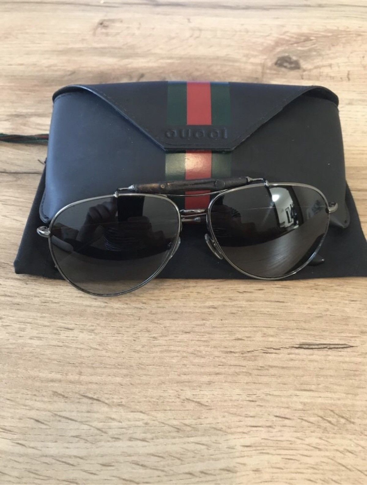Gucci GUCCI Bamboo Aviator Sunglasses GG2235 tom ford runway Demna Size ONE SIZE - 1 Thumbnail