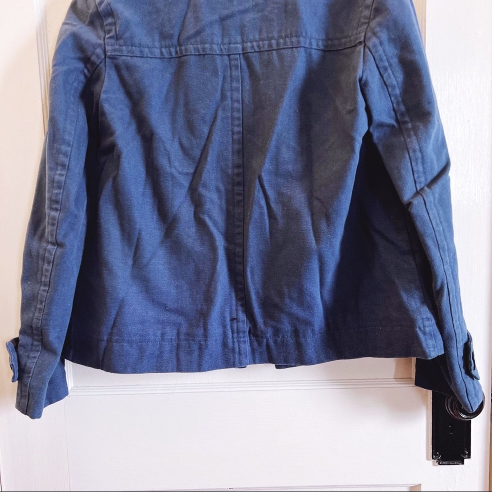 Lacoste Blue Cotton Double-Breasted Blazer