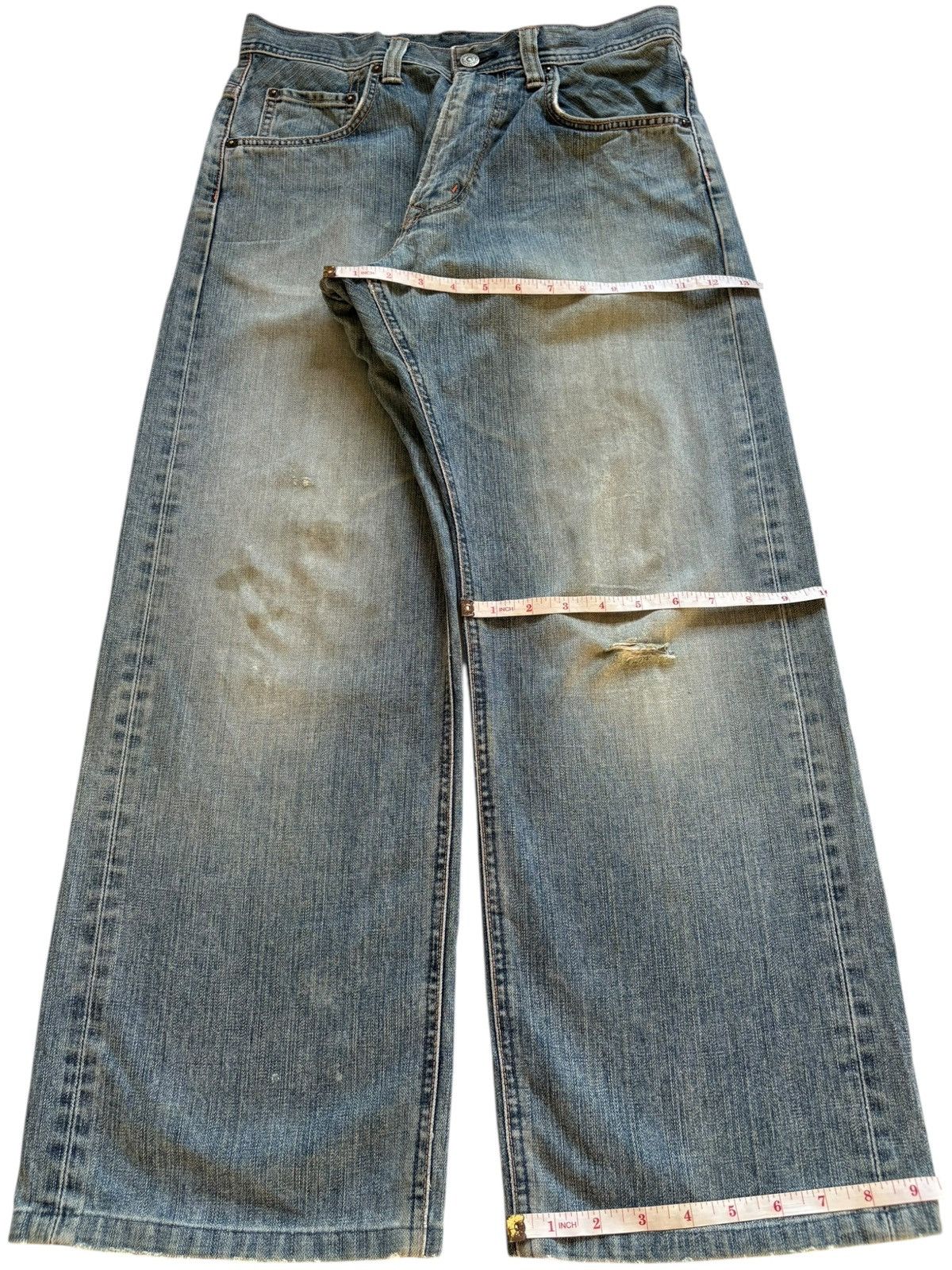 Edwin Exclusive Vintage Edwin Mud Wash Distressed Loose Baggy Jean Size US 30 / EU 46 - 14 Thumbnail