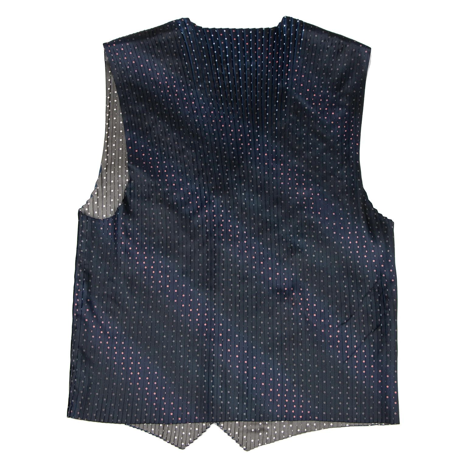 Issey Miyake Polka Dot Pleated Vest in Navy Blue - Good Condition Size US S / EU 44-46 / 1 - 8 Thumbnail