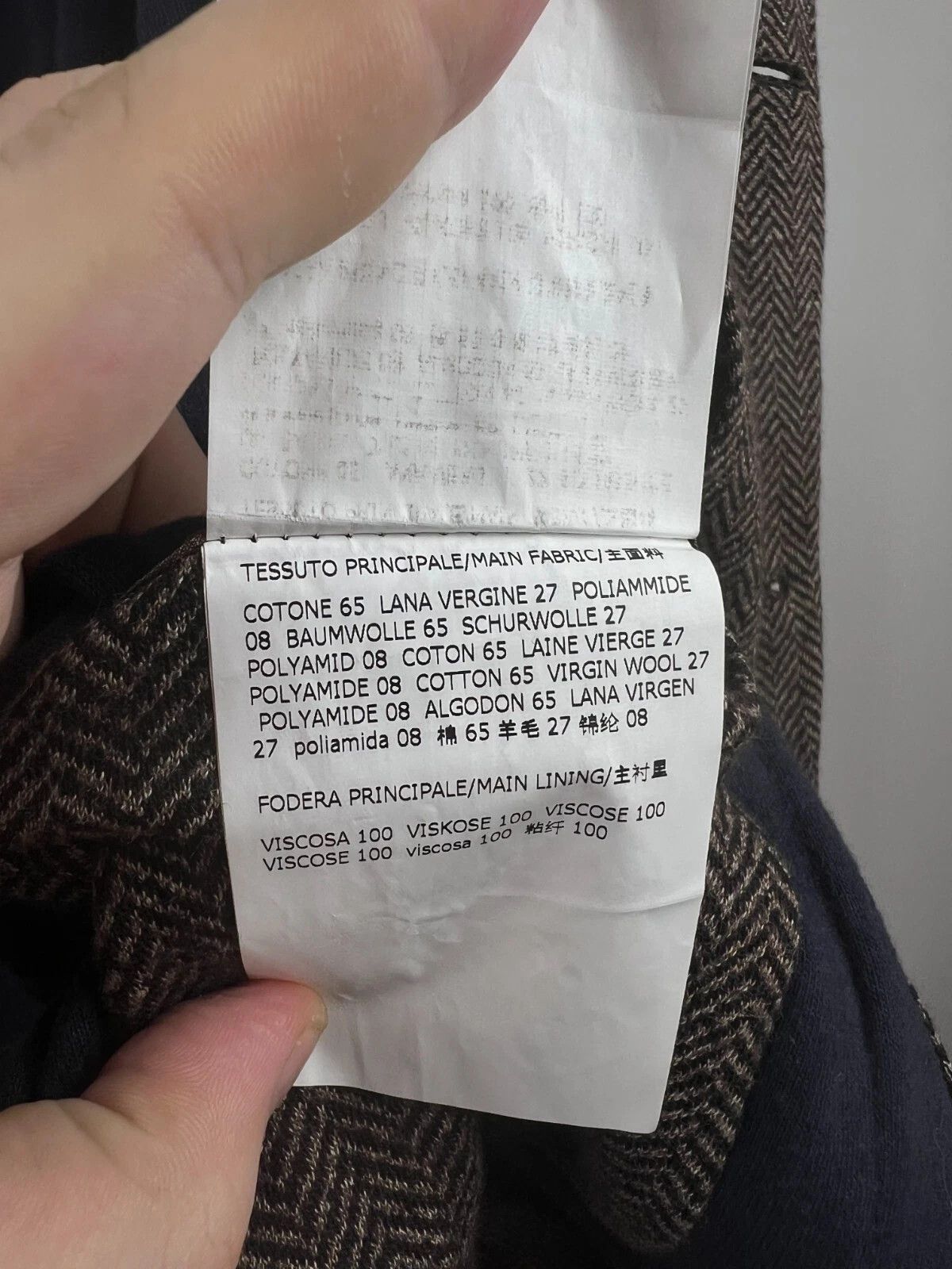 Corneliani Corneliani Wool Blend Herringbone Italian Blazer Jacket Size 44R - 23 Thumbnail