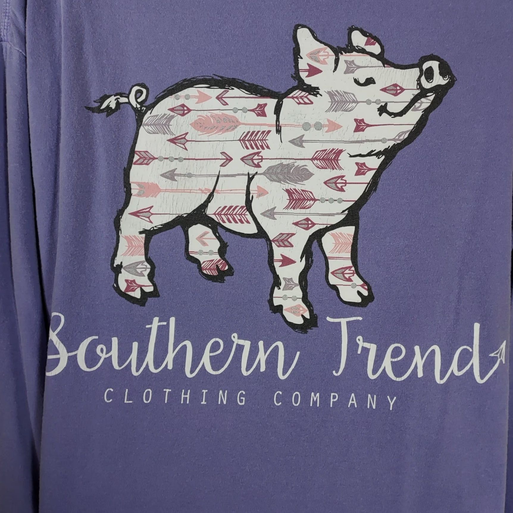 Doublet Southern Trend Long Sleeve Shirt Womens Large Lavender Double Sided Unisex EUC Size L / US 10 / IT 46 - 2 Thumbnail