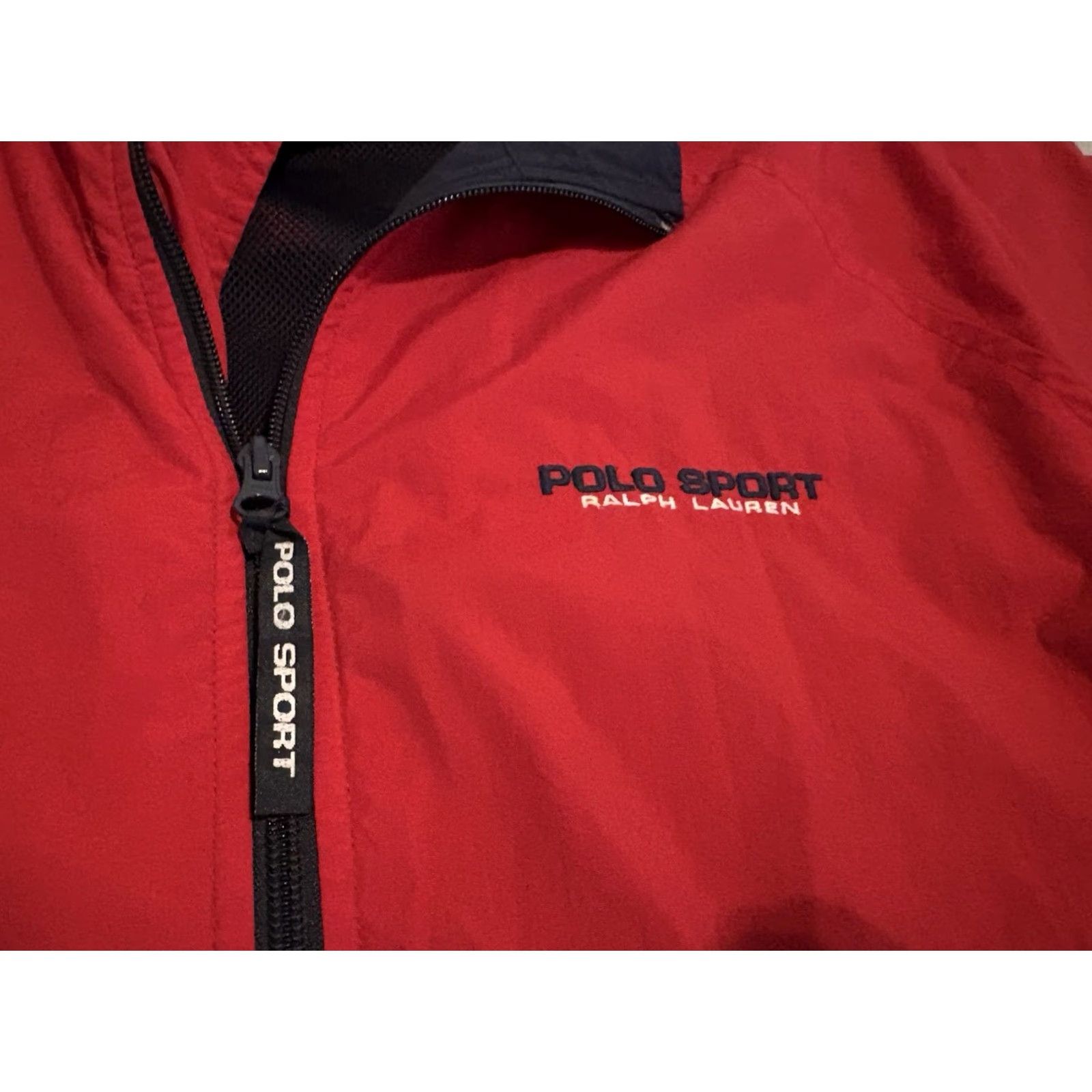 Ralph Lauren VINTAGE Ralph Lauren Polo Sport Windbreaker Jacket - Red Nylon Full Zip Medium Mens Polo Sport Windbreaker Jacket Full Zip Red Nylon Logo Accents 90s Size US M / EU 48-50 / 2 - 2 Thumbnail