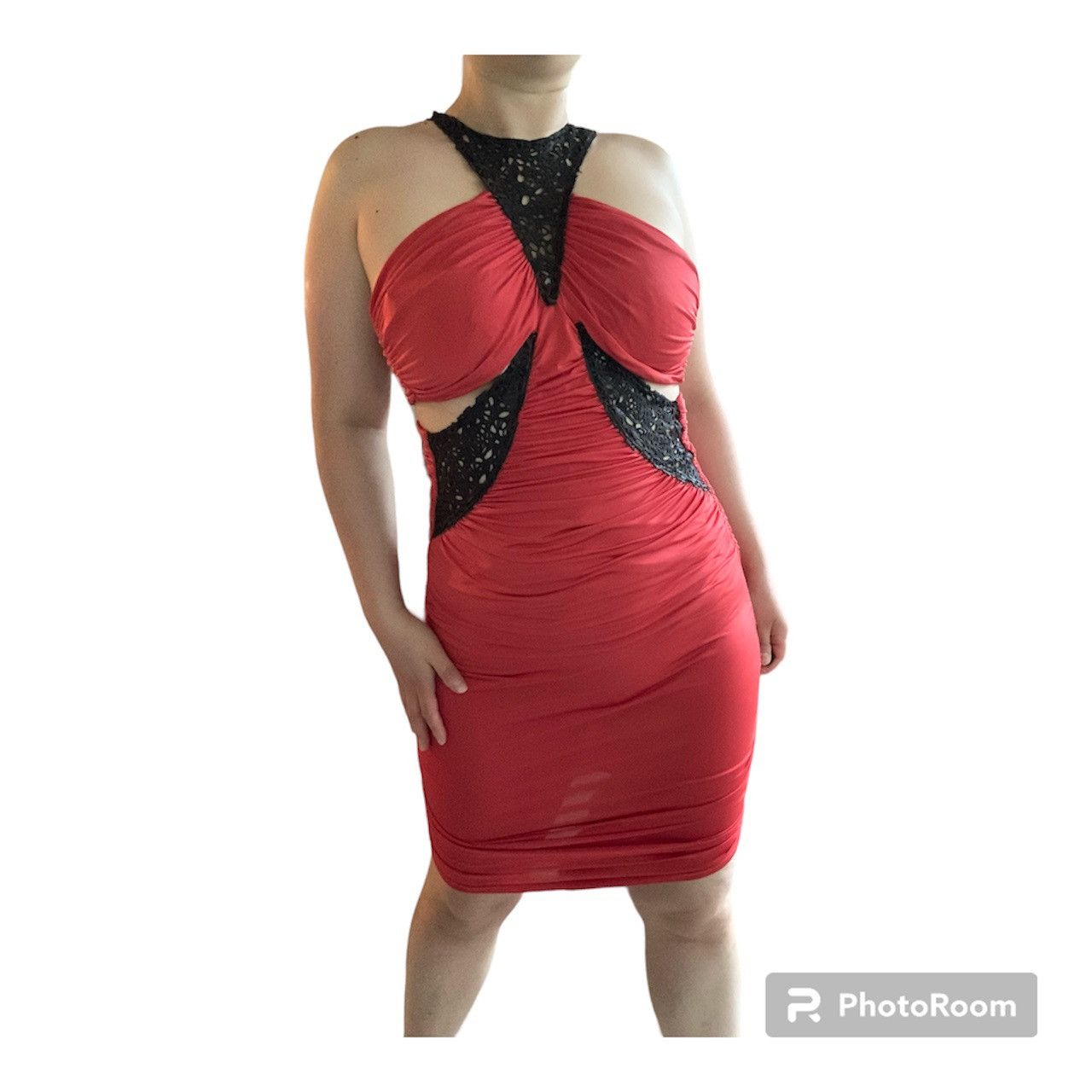 Bebe × Designer × Vintage Vintage Bebe y2k Red Cut-Out BodyCon Dress Size M / US 6-8 / IT 42-44 - 11 Thumbnail