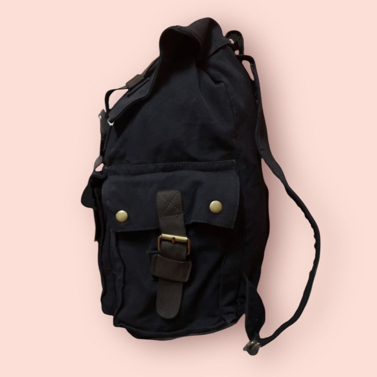 Canvas × Japanese Brand DOPE🔥 CLELO CANVAS LEATHER TRAVEL BACKPACK Size ONE SIZE - 9 Thumbnail