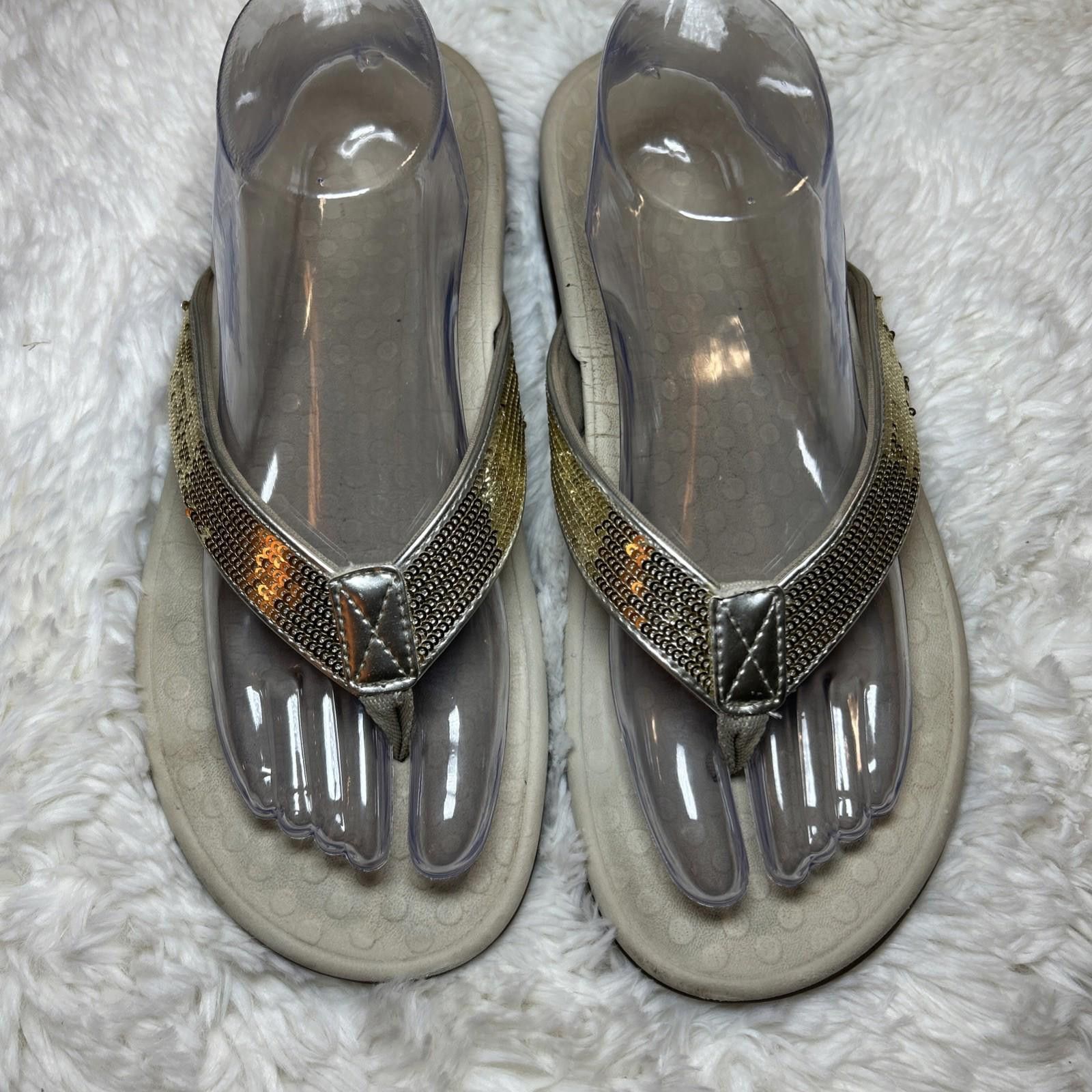 Vionic VIONIC Dillon Shine Toe Post Women’s Sz10 Flip Flop Sandal Size US 10 / IT 40 - 1 Thumbnail