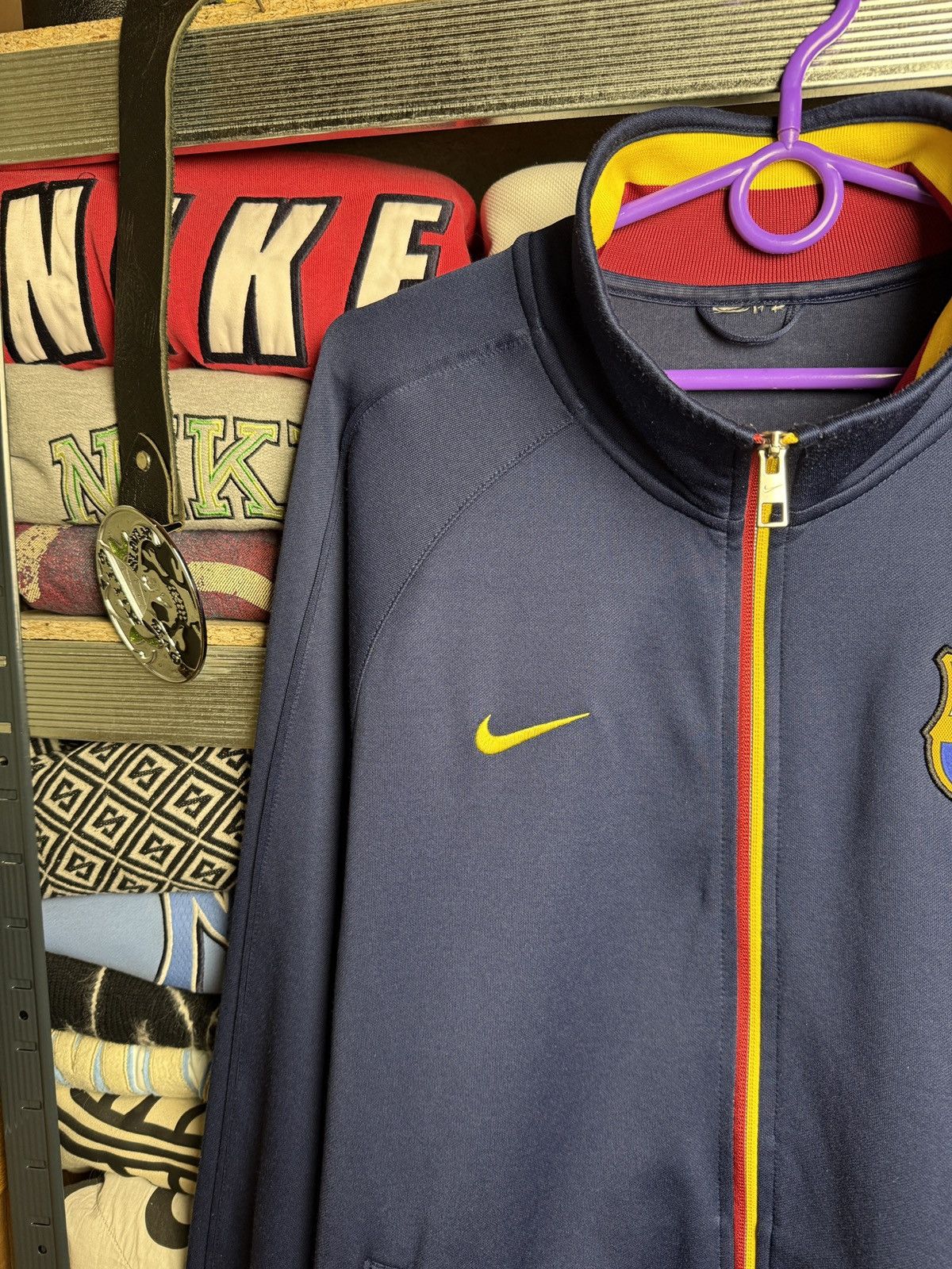 Nike Vintage Nike FCB Barcelona Zip Sweatshirt Jersey Size US XL / EU 56 / 4 - 5 Thumbnail