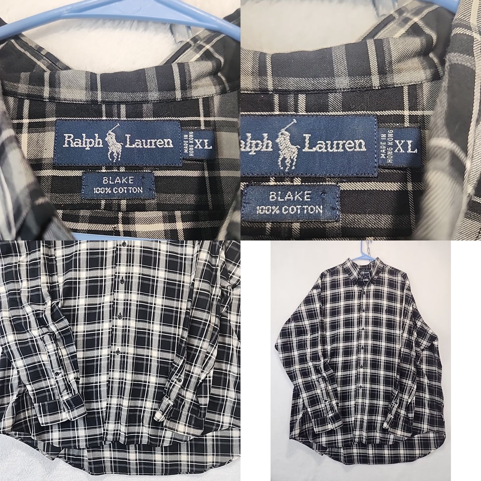 Ralph Lauren Ralph Lauren Light Weight Flannel Black Plaid BLAKE Men's XL Shirt Regular Button-Up Collared Long Sleeve Preppy Vintage: No, N/A Size US XL / EU 56 / 4 - 8 Thumbnail