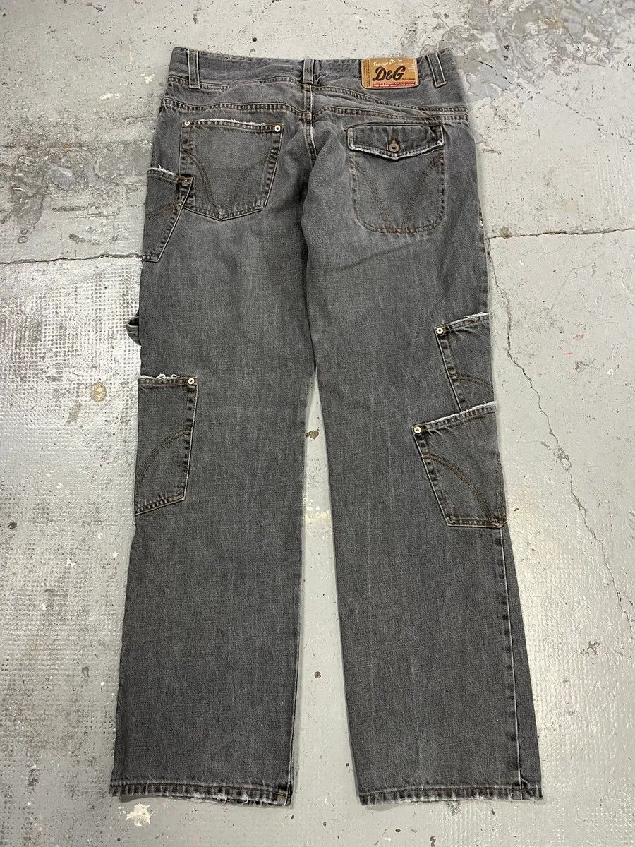 Dolce & Gabbana AW2004 Dolce & Gabbana Asymmetrical Grey Cargo Denim Jeans Size US 34 / EU 50 - 8 Thumbnail