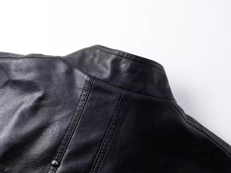 Leather Motorcycle PU Leather Zipper Cropped Jacket Size US L / EU 52-54 / 3 - 7 Thumbnail