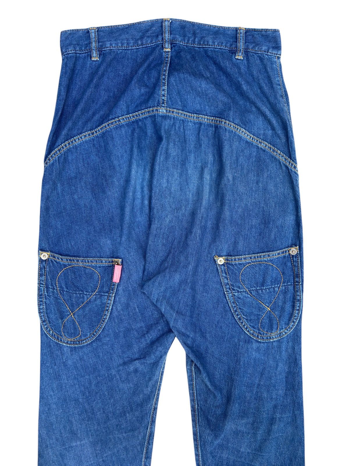 Issey Miyake × Ne-Net Mercibeaucoup jevous emprie drop crotch Denim Jeans Japan Size 32" / US 10 / IT 46 - 7 Thumbnail