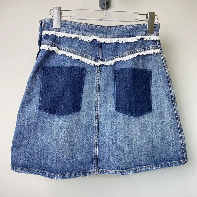 Miu Miu Miu Miu Blue Cotton Women's Skirt 0089 Size 23" - 1 Thumbnail