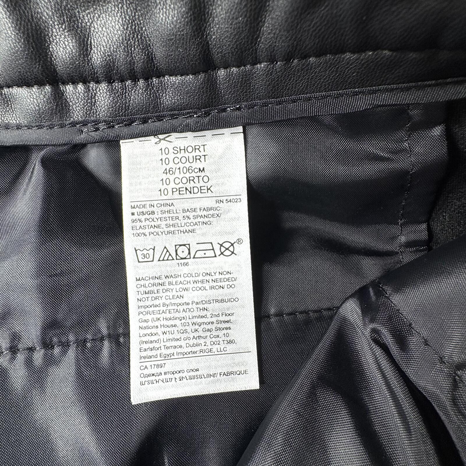 Banana Republic Banana Republic Pants Women's 10 Black Vegan Leather NWT Size 32" / US 10 / IT 46 - 3 Thumbnail