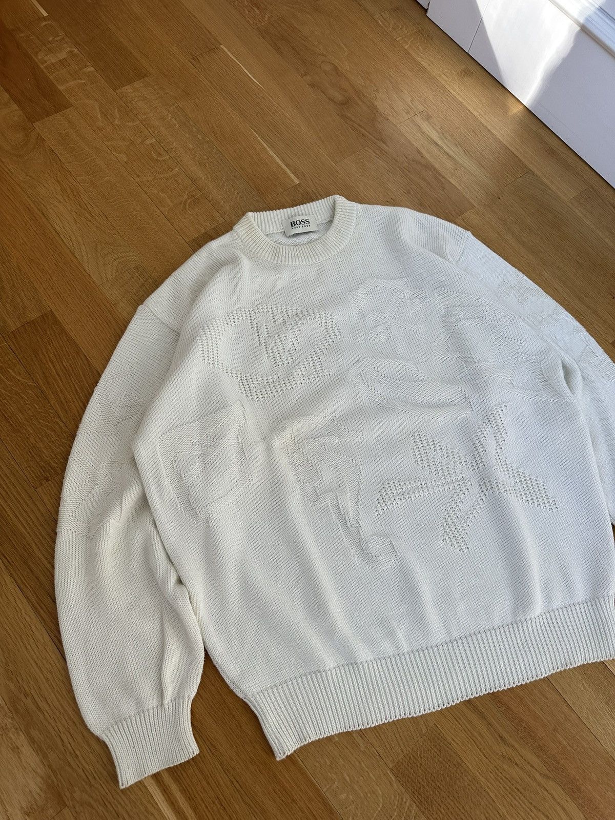 Hugo Boss 90’s West Germany Hugo Boss Knit Sweater Sea Accents Size US L / EU 52-54 / 3 - 4 Thumbnail