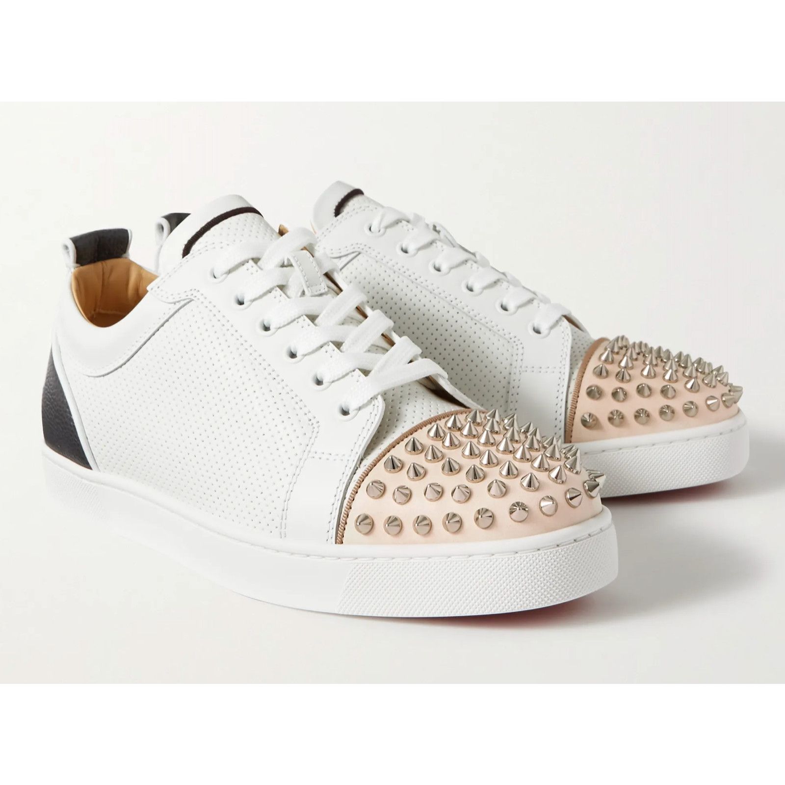 Christian Louboutin Christian Louboutin Louis Junior Spikes Orlato Flat White Size US 13 / EU 46 - 3 Thumbnail