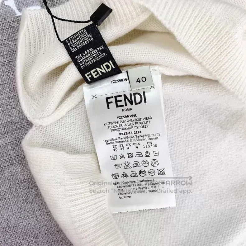 Fendi Fendi Bicolor Knit Short Sleeve T-Shirt Size XS / US 0-2 / IT 36-38 - 4 Thumbnail