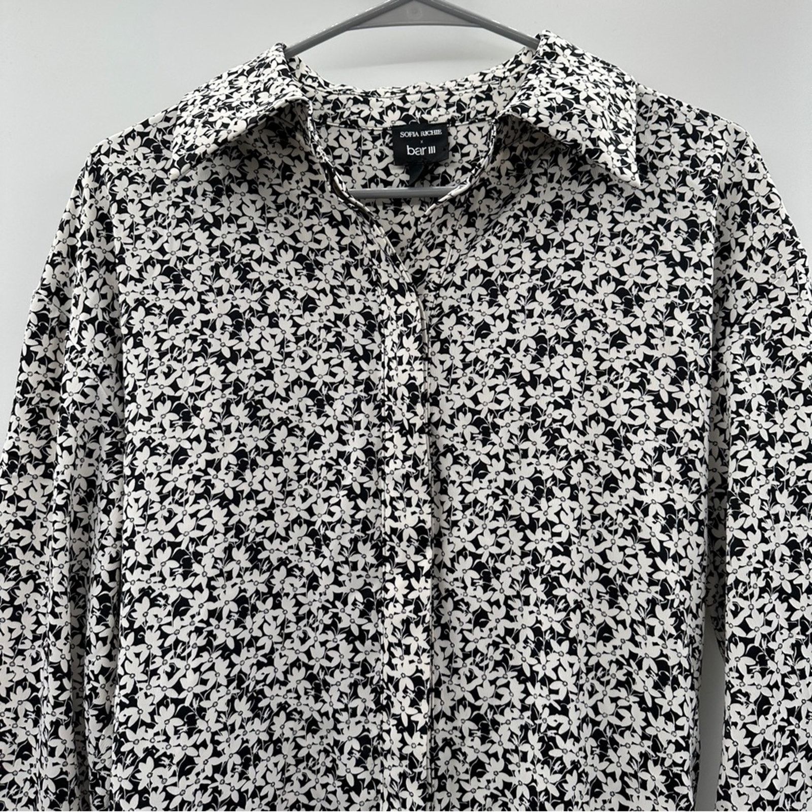 Bar III Sofia Richie x Bar III Ditsy Floral Print Long Sleeve Dress Size S / US 4 / IT 40 - 2 Thumbnail