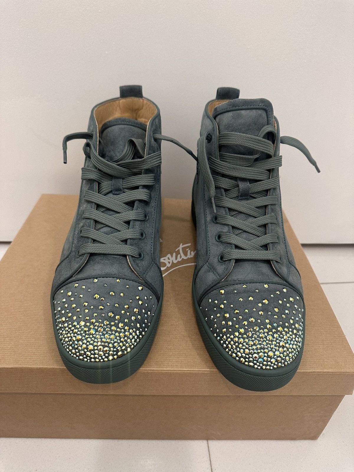 Christian Louboutin Lou New Degra Flat Veau Velours/ GG | Grailed