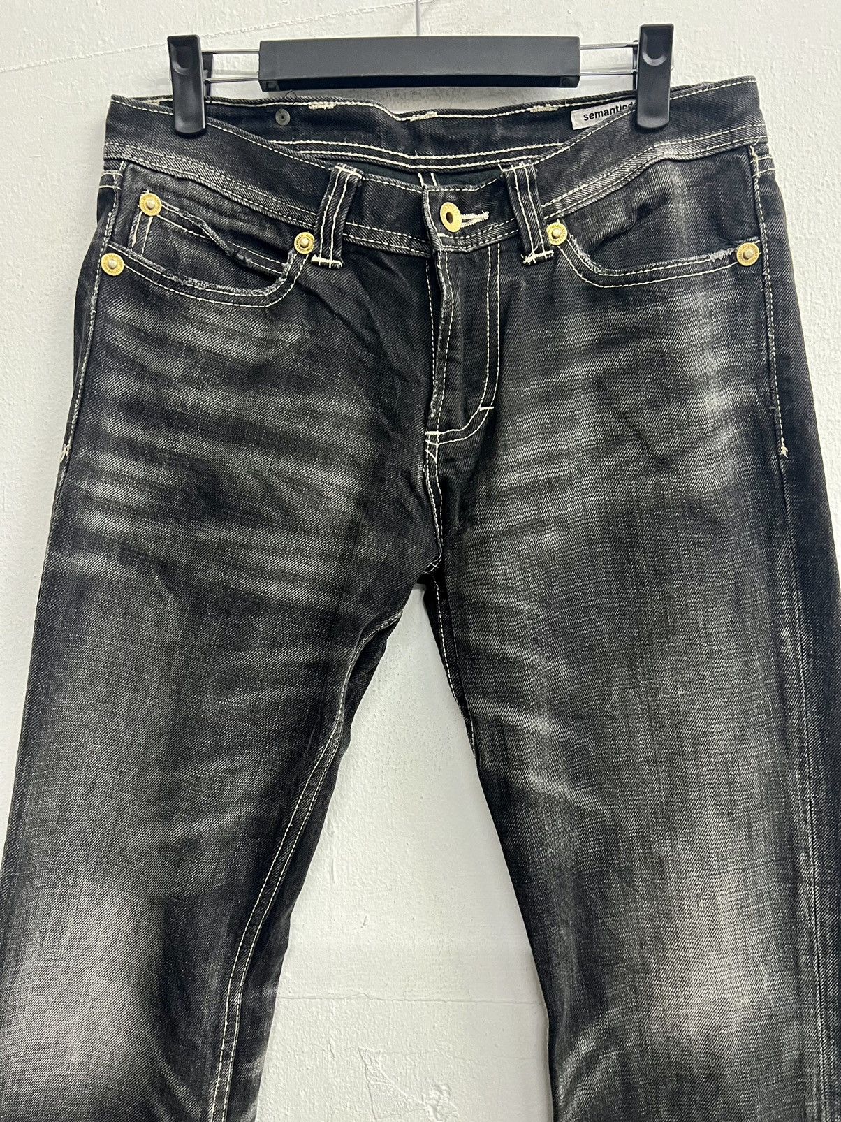 If Six Was Nine SEMANTIC DESIGN SMOKED BLACK DENIM Size US 32 / EU 48 - 3 Thumbnail