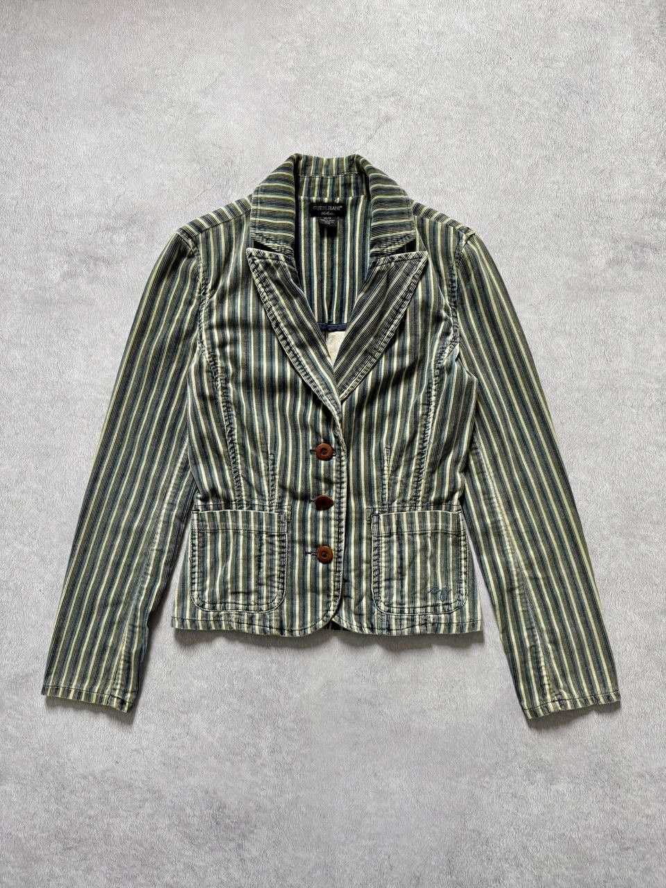Guess Vintage 2000s Guess Jeans Corduroy Striped Blazer Size XS / US 0-2 / IT 36-38 - 1 Thumbnail