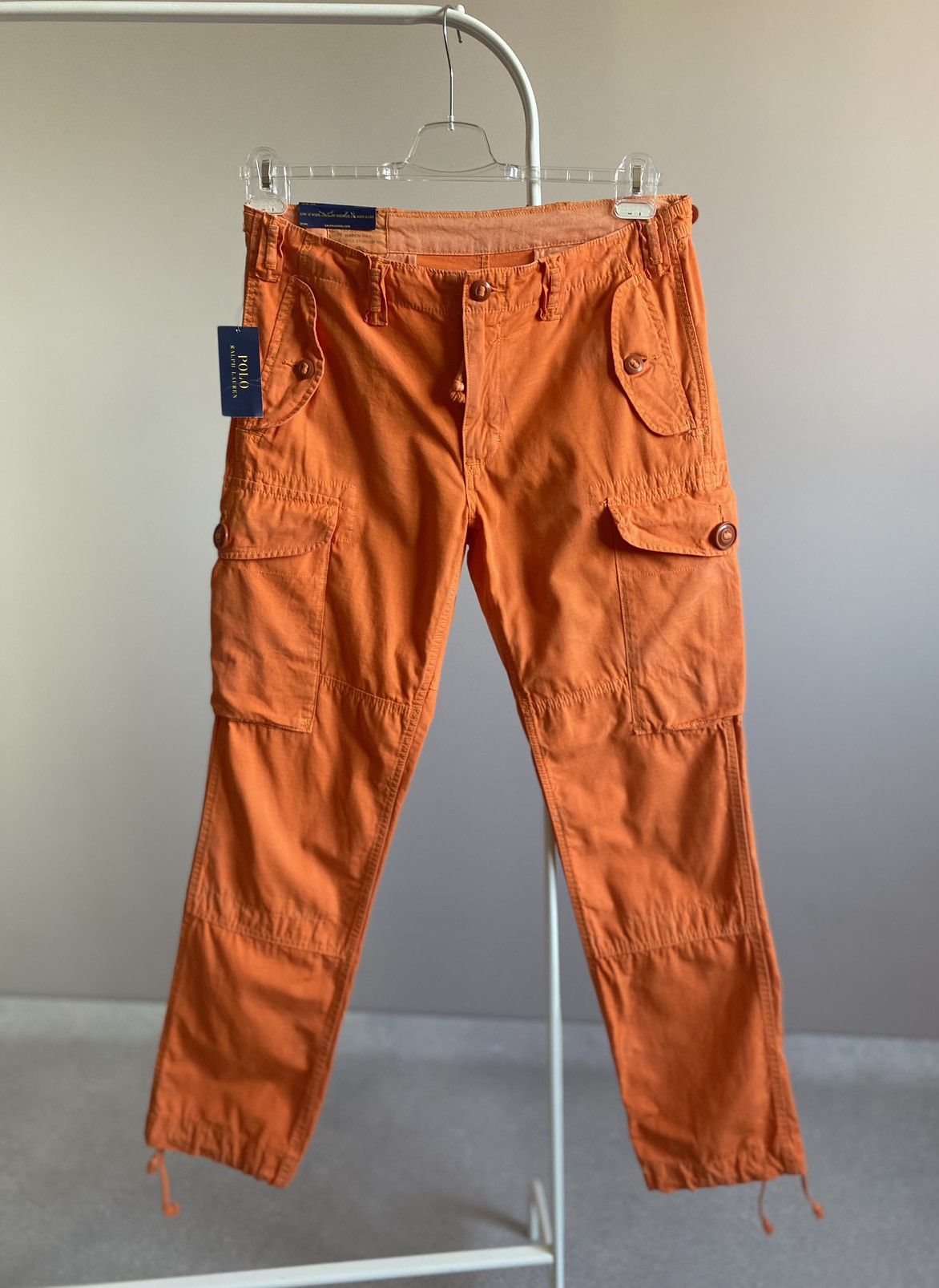 Image of Military x Polo Ralph Lauren Ralph Laurent Straight Fit Cargo Pant Bedford Orange, Men's (Size 32)